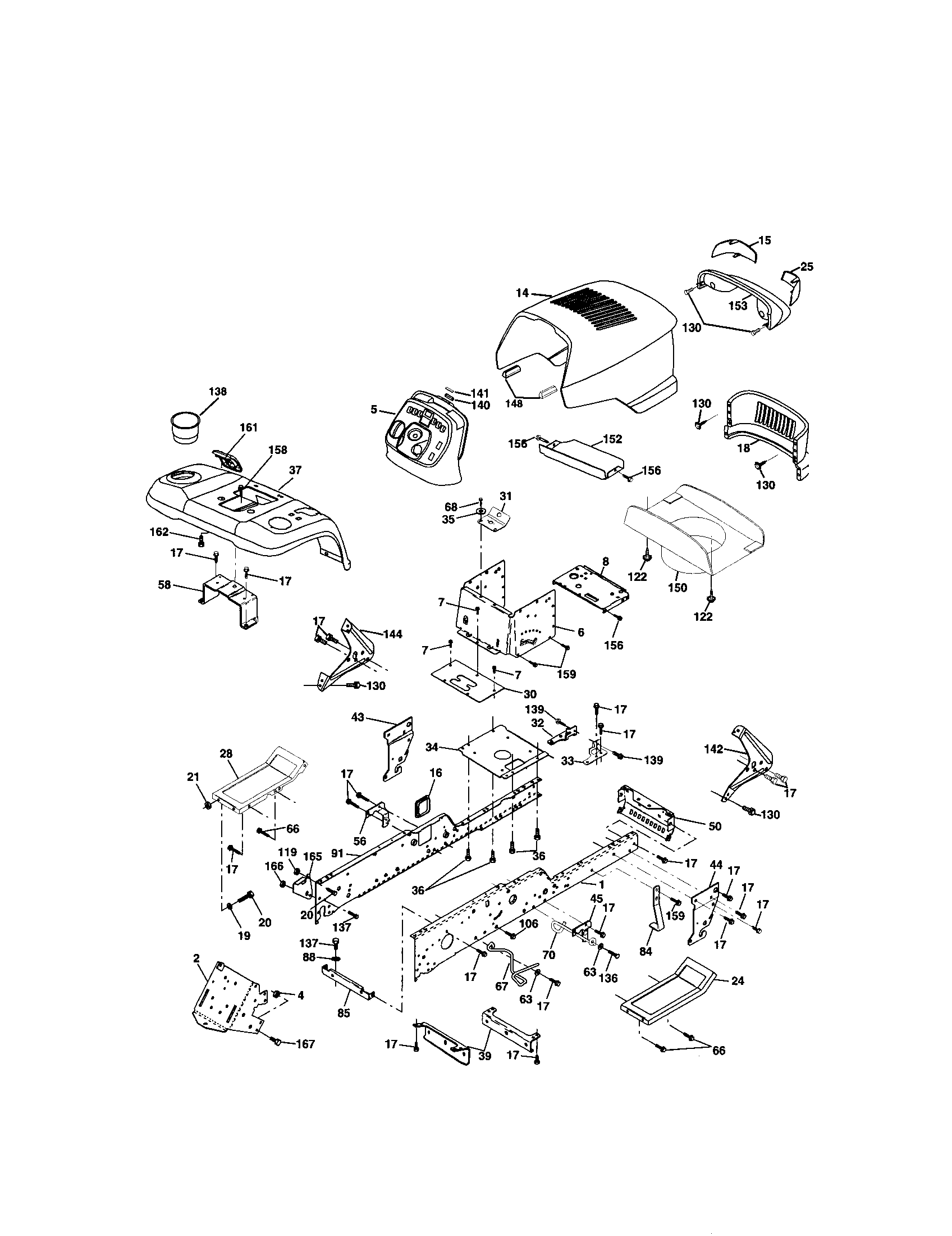 Craftsman 917274970 chassis and enclosures diagram