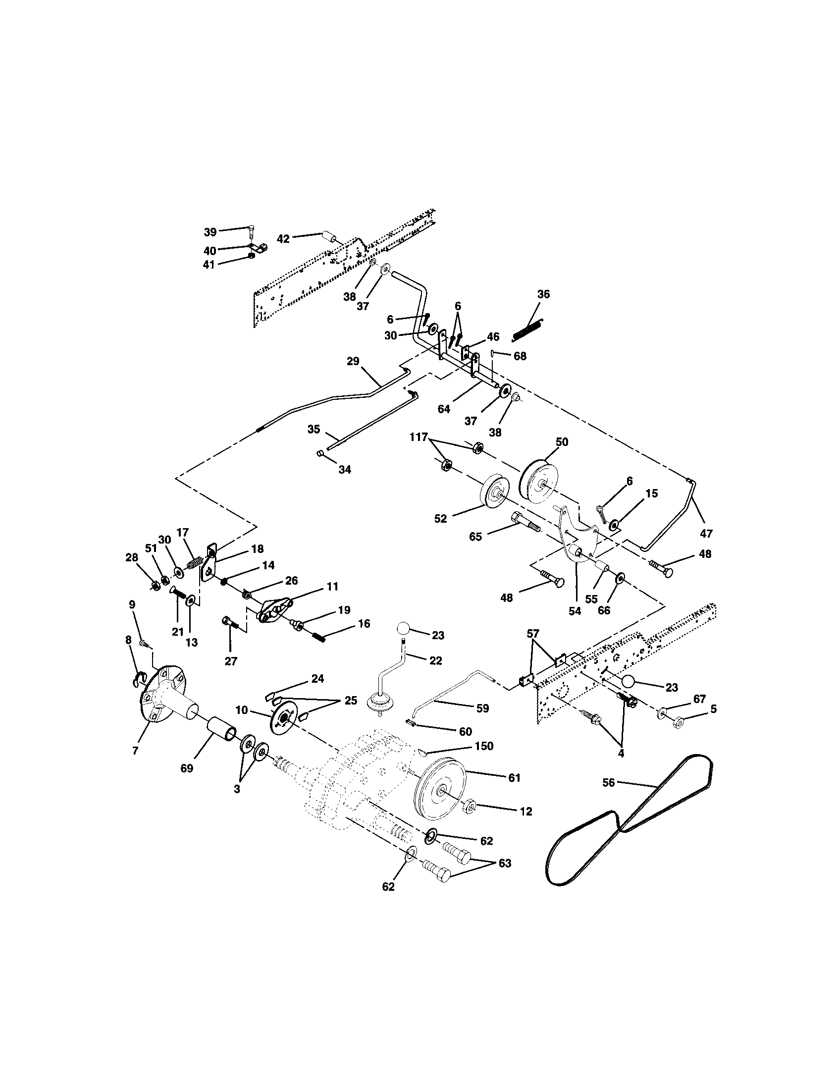 Craftsman 917274970 ground drive diagram