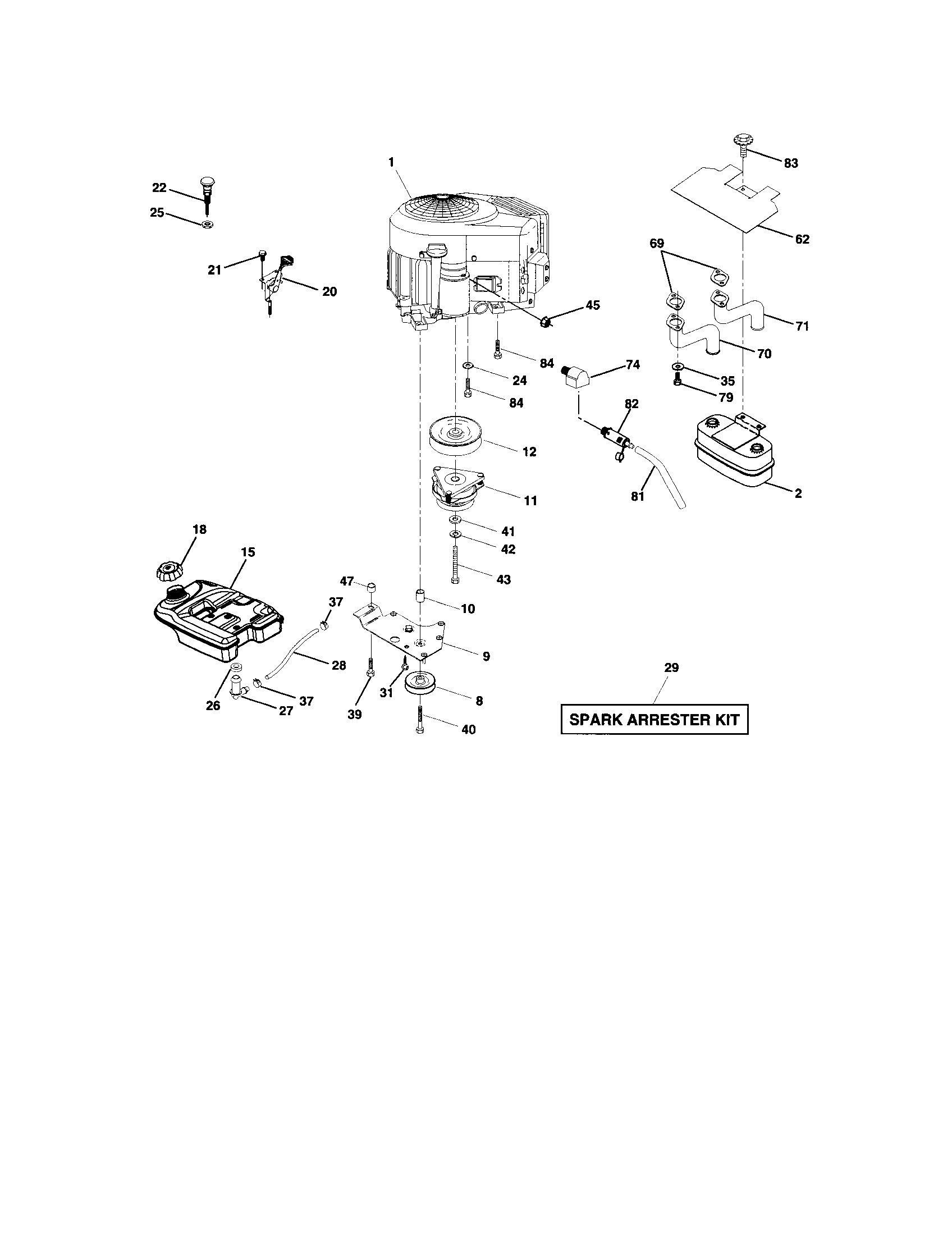 Craftsman 917274970 engine diagram
