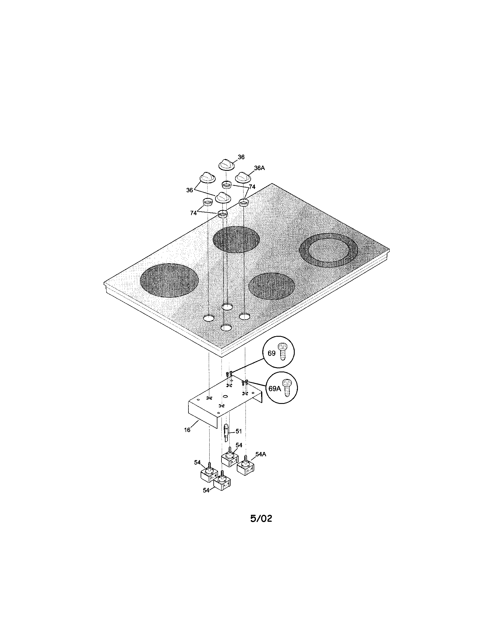 Frigidaire FEC32S6HBA control panel diagram