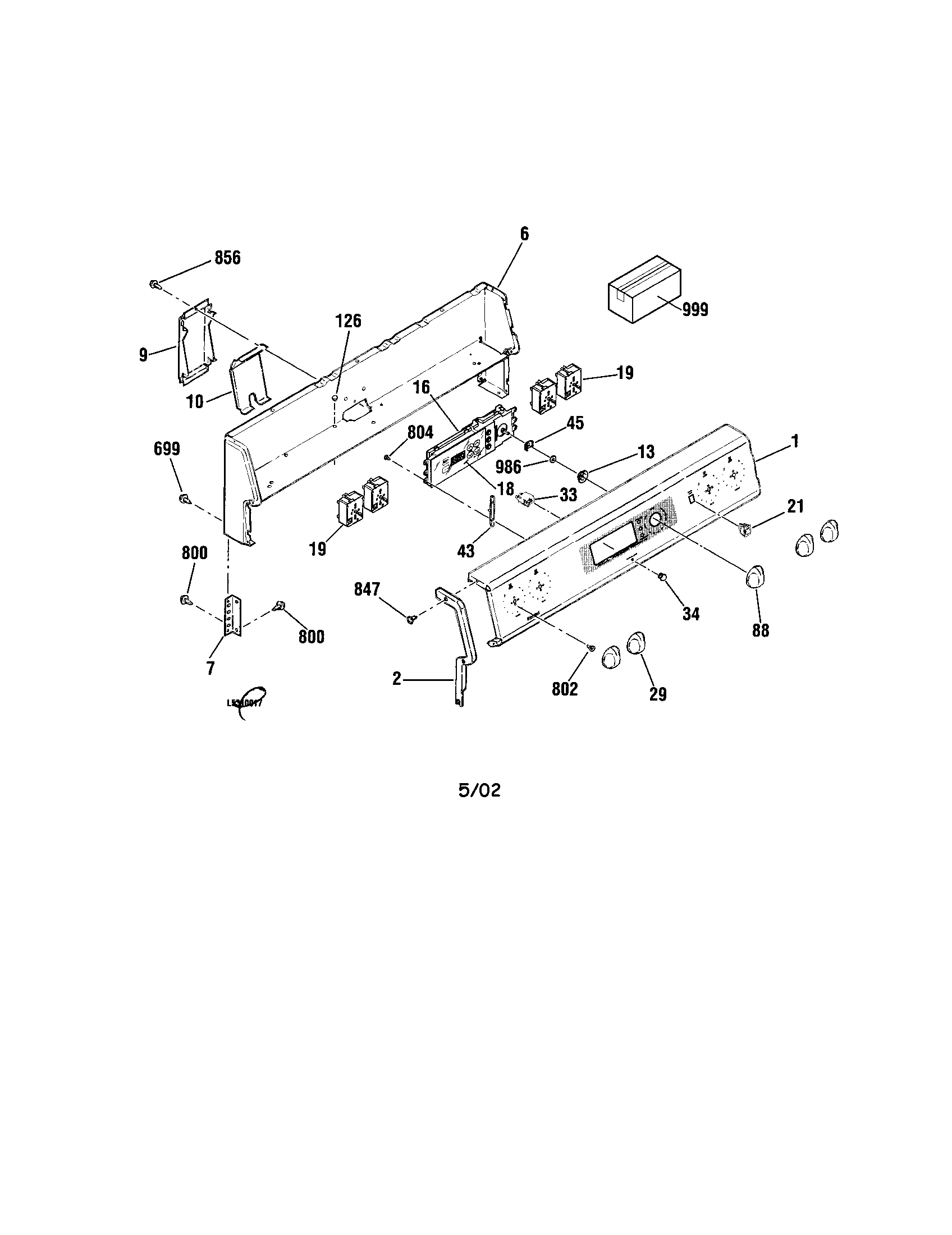 Kenmore 91193201891 backguard diagram