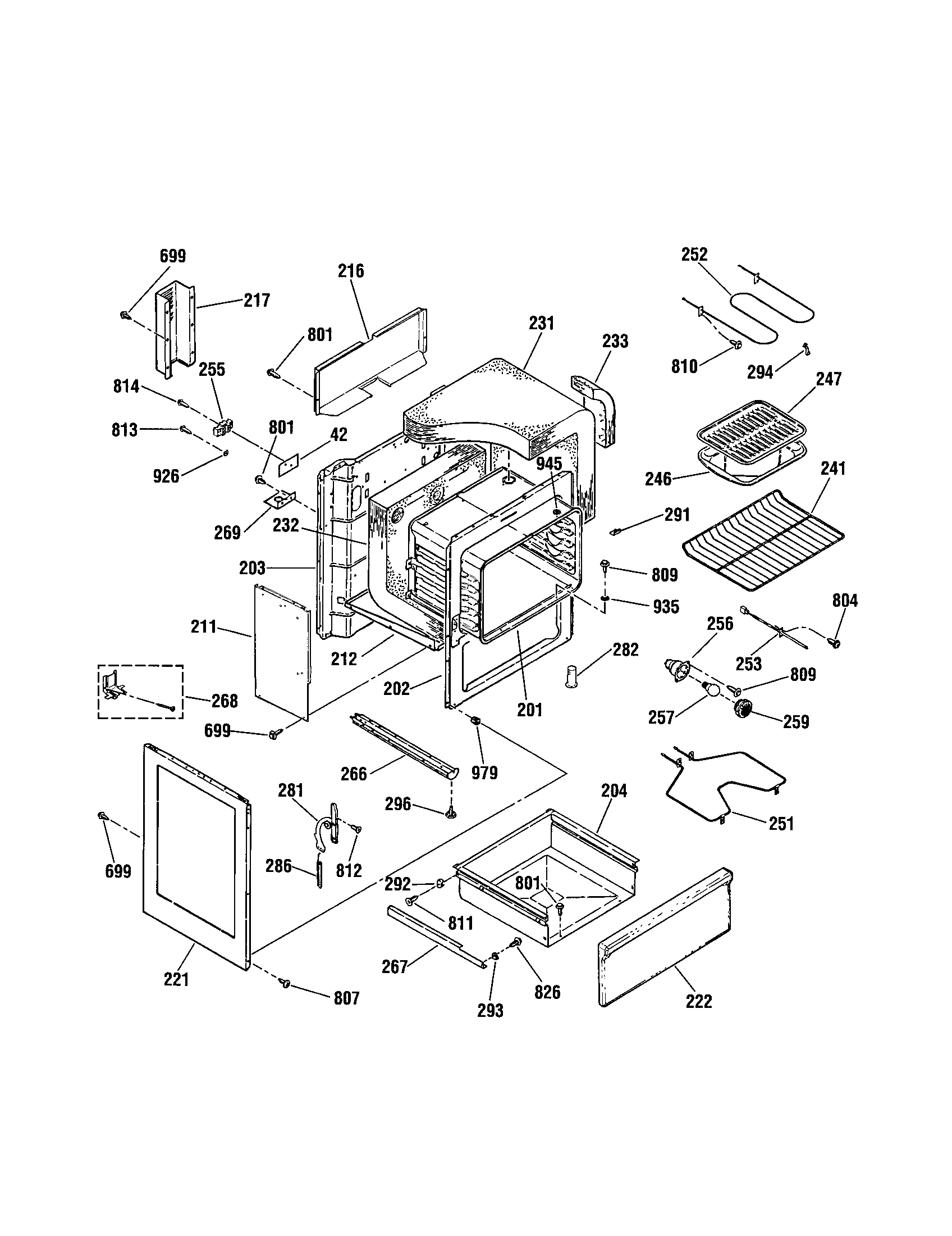 Kenmore 91193201891 body diagram