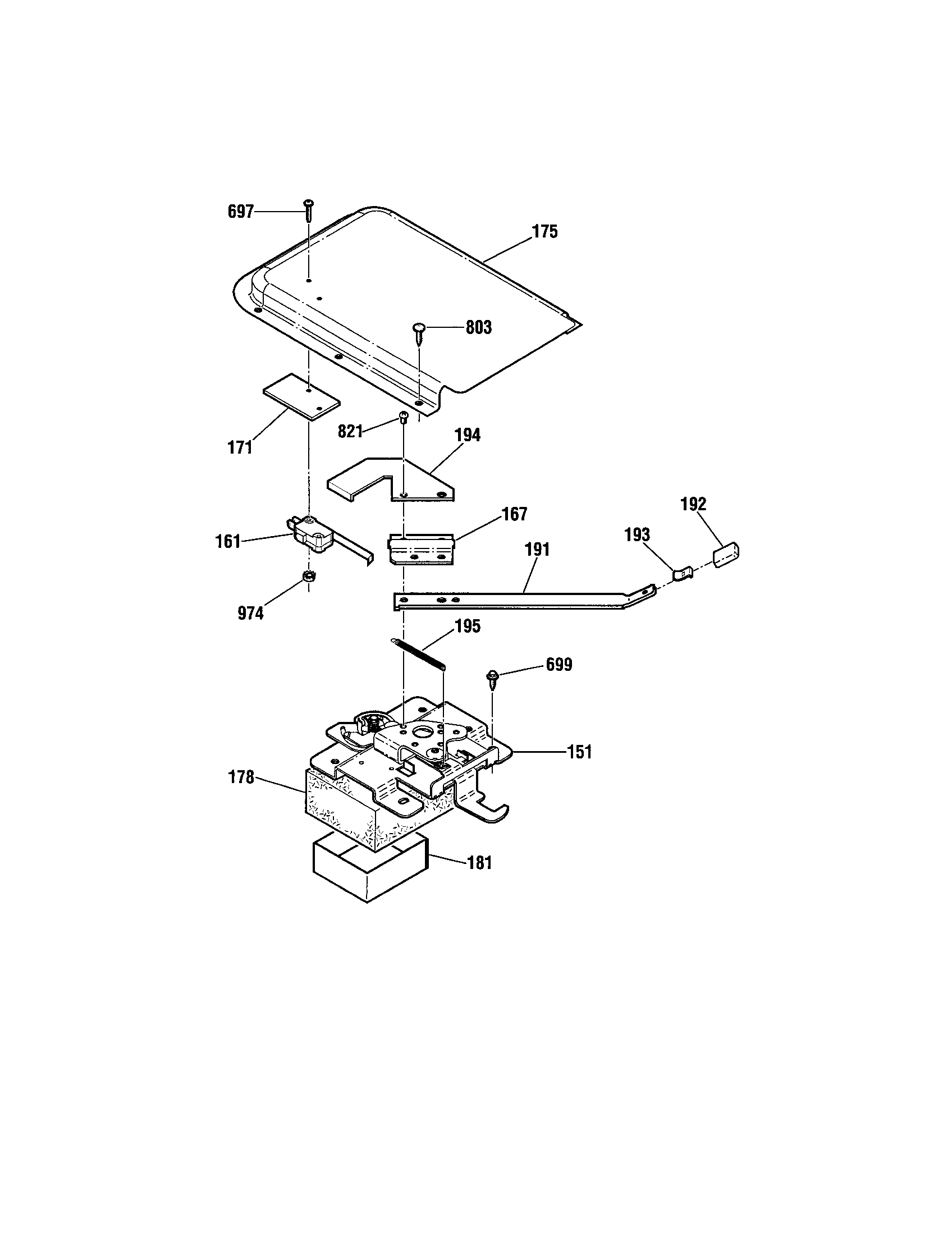 Kenmore 91193201891 door lock diagram