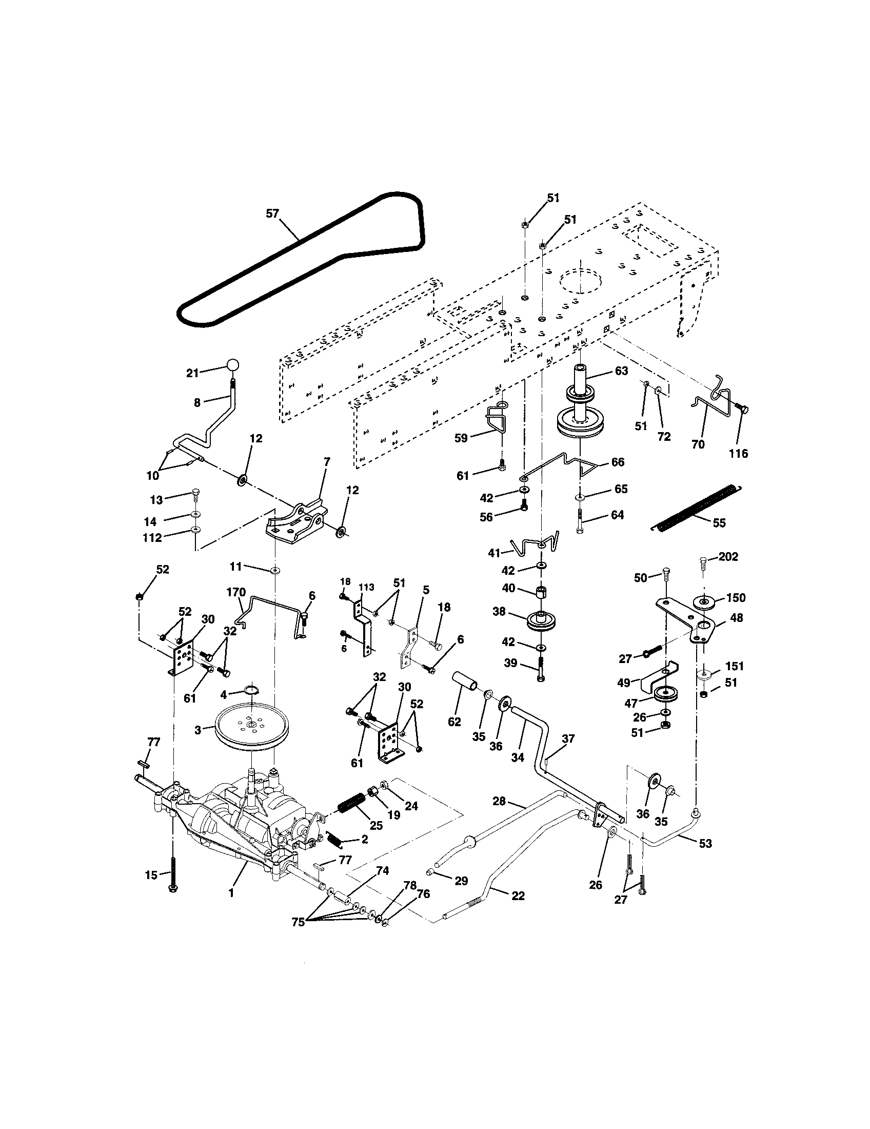 Poulan 270451 ground drive diagram