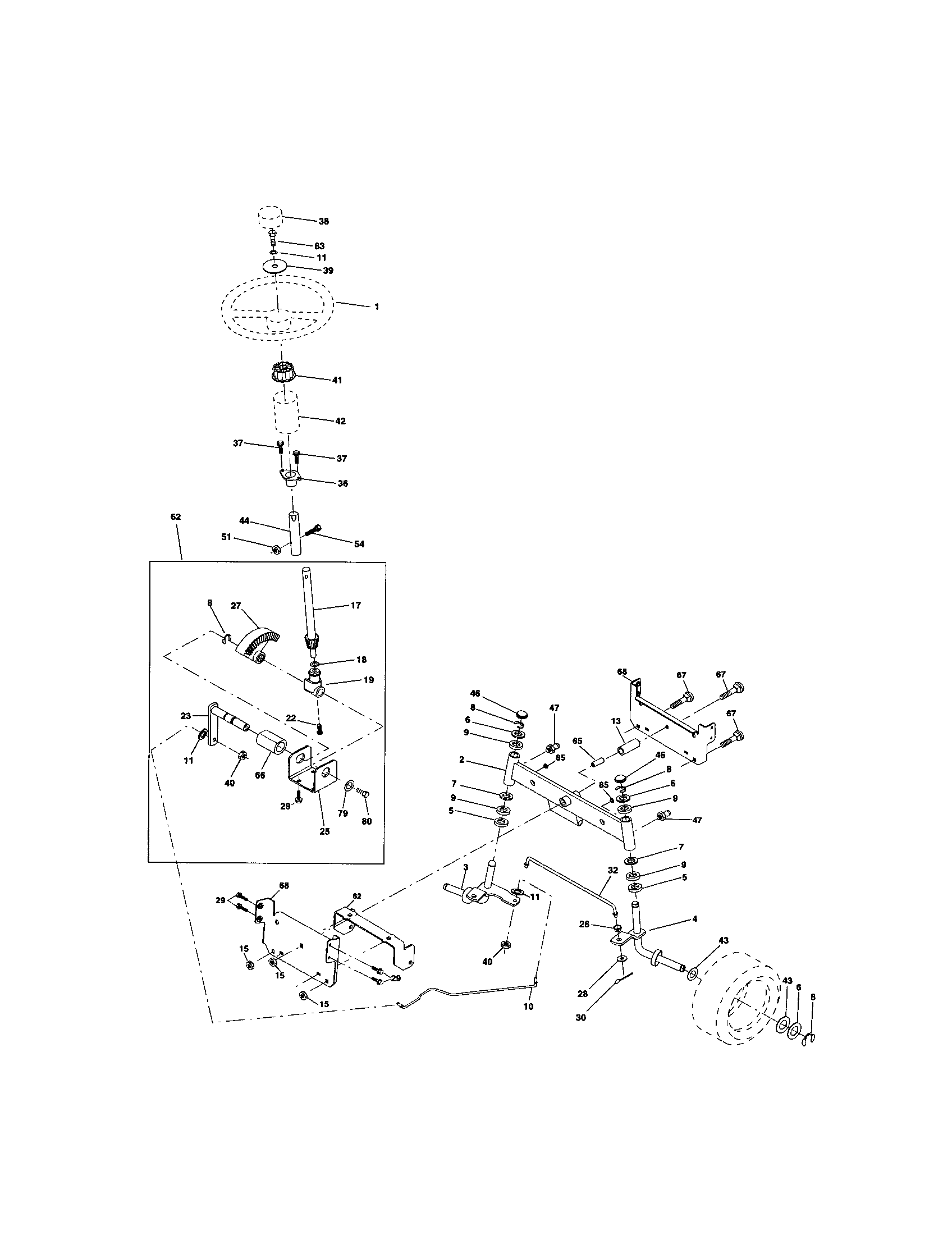 Poulan 270451 steering diagram