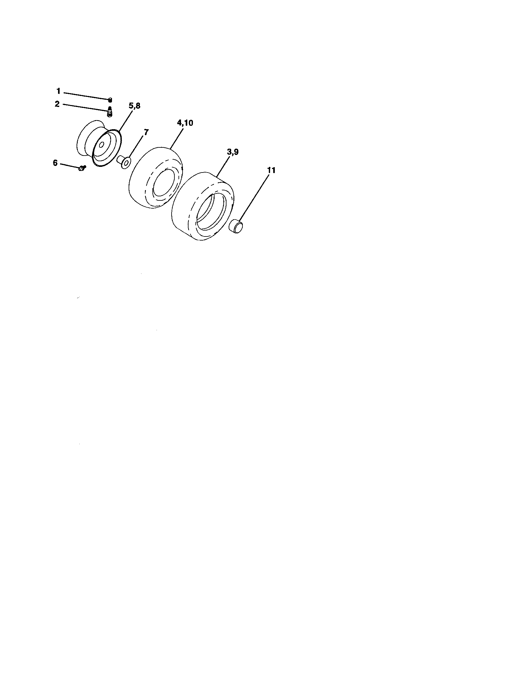 Craftsman 917271662 wheels and tires diagram