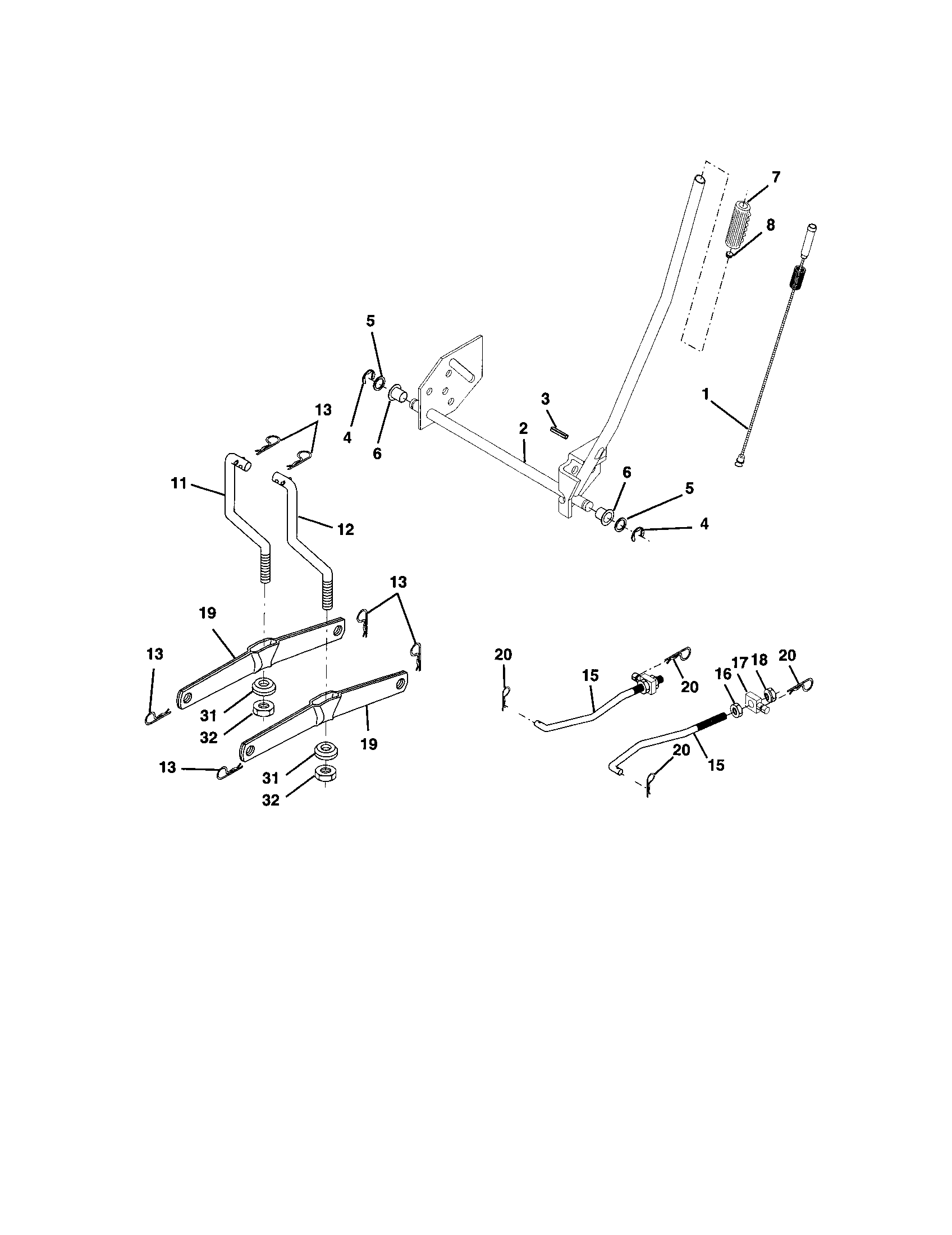 Craftsman 917271653 lift assembly diagram