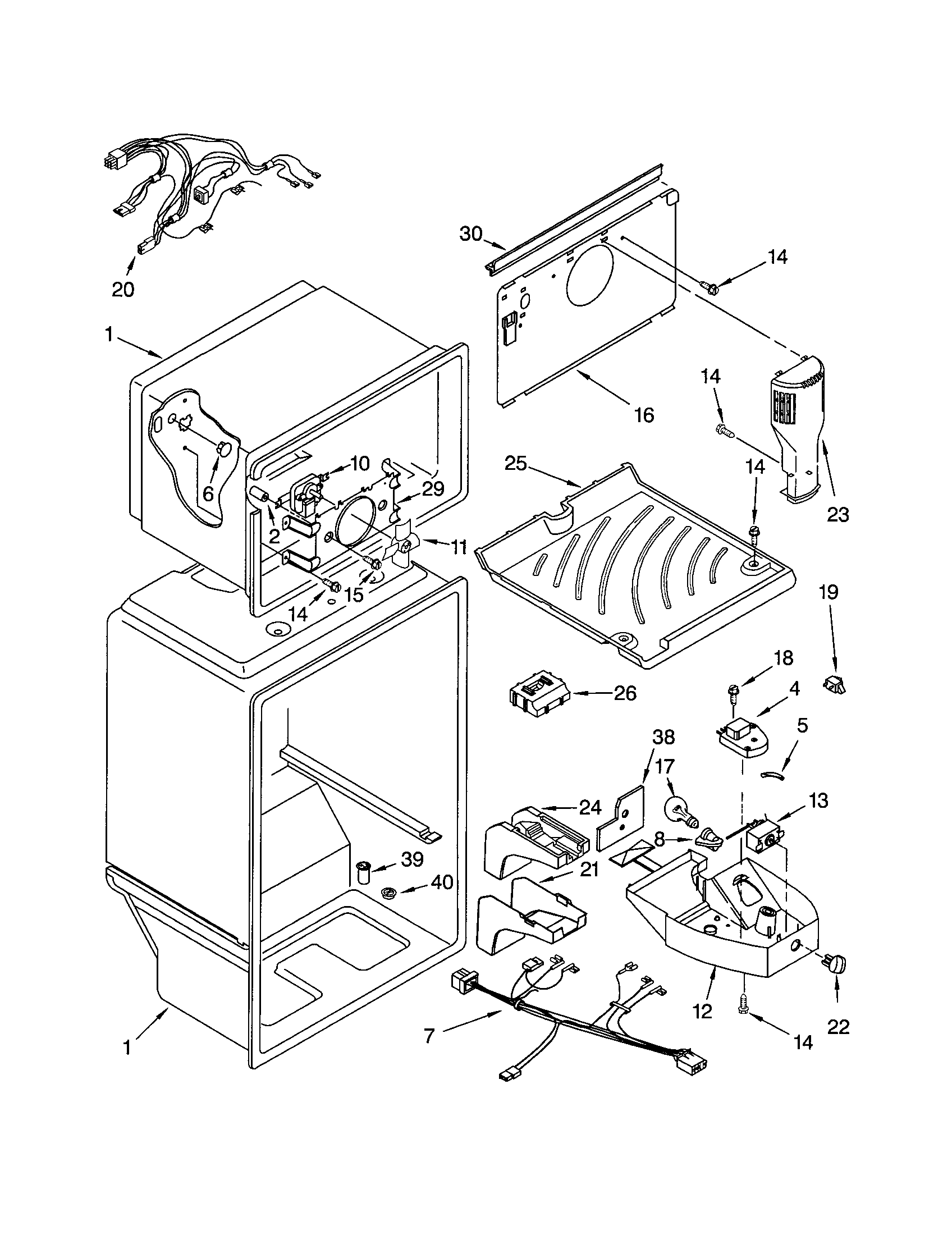 Kenmore 10660842101 liner diagram