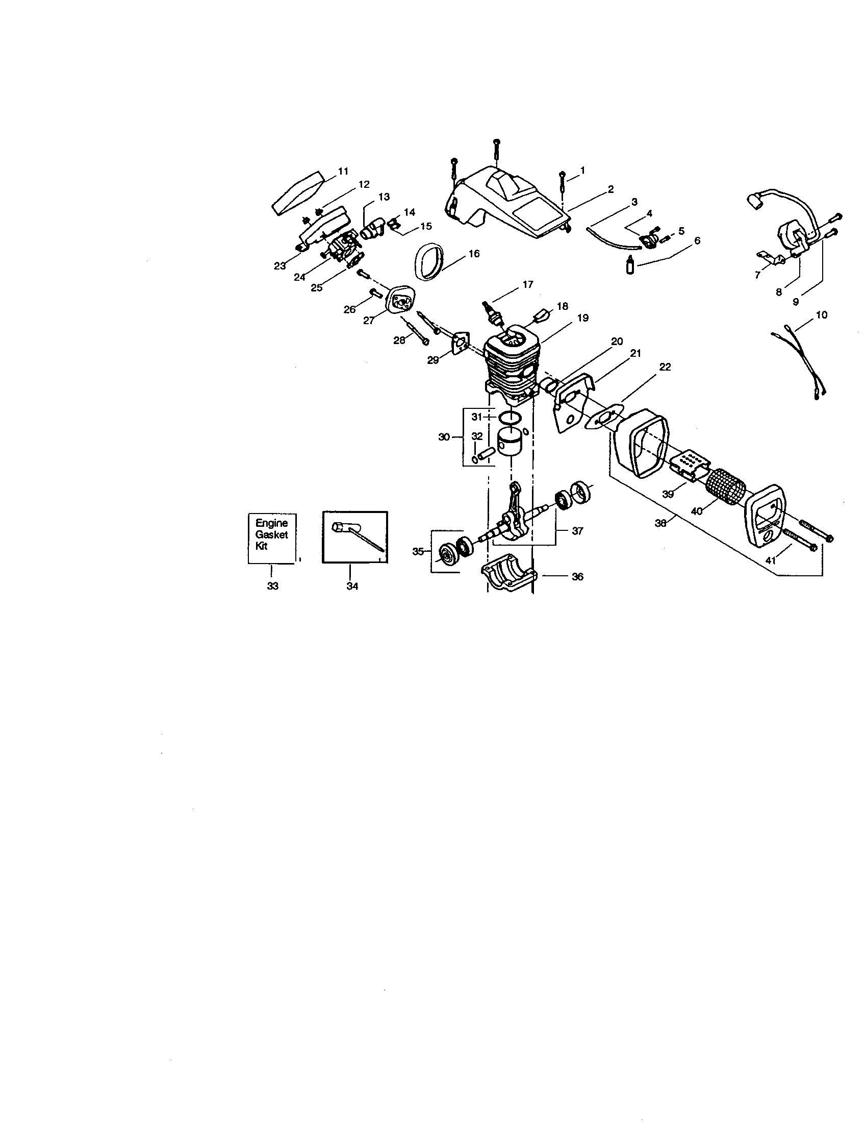Craftsman 358350461 crankshaft/crankcase diagram