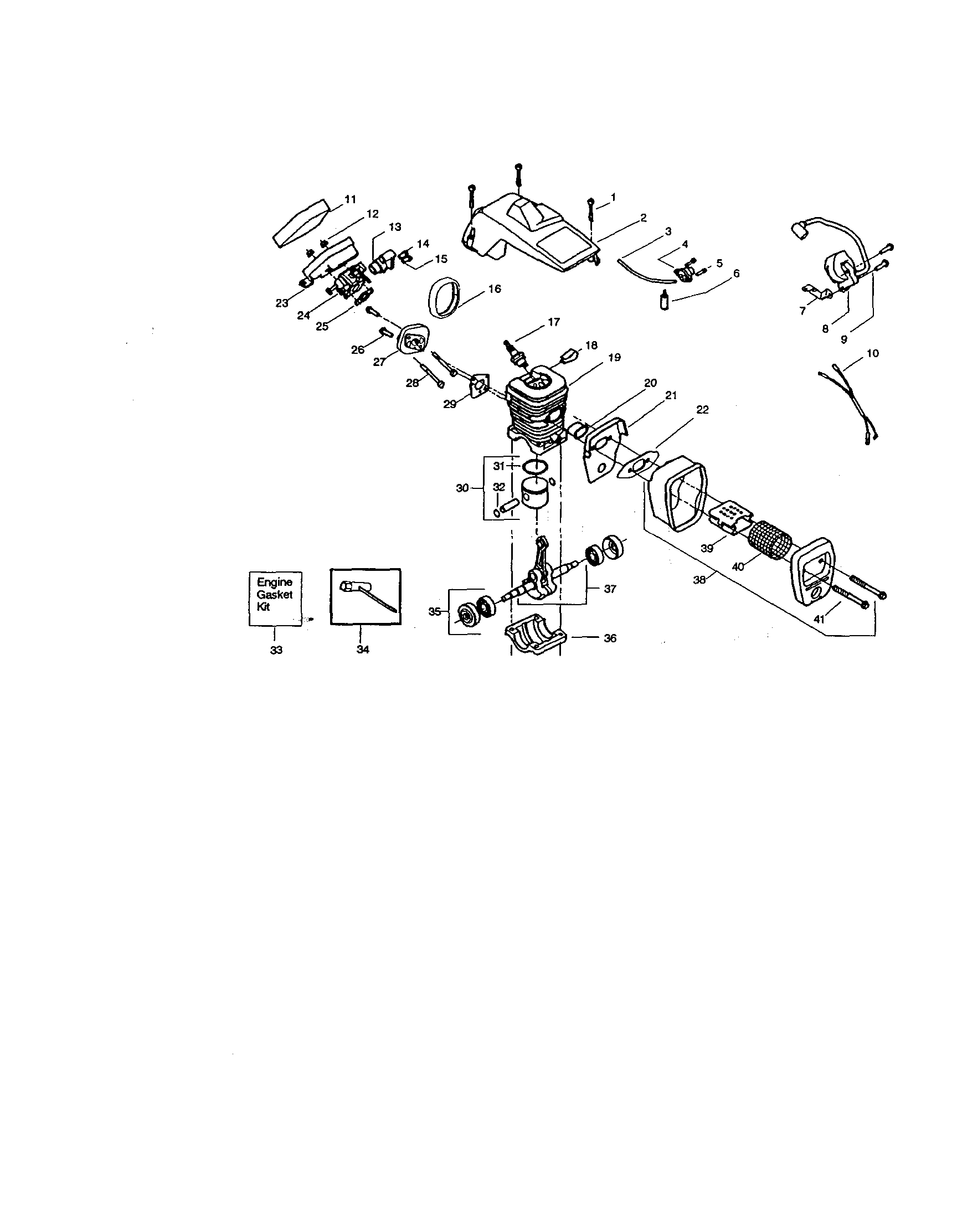 Craftsman 358360151 cylinder/cylinder shield diagram