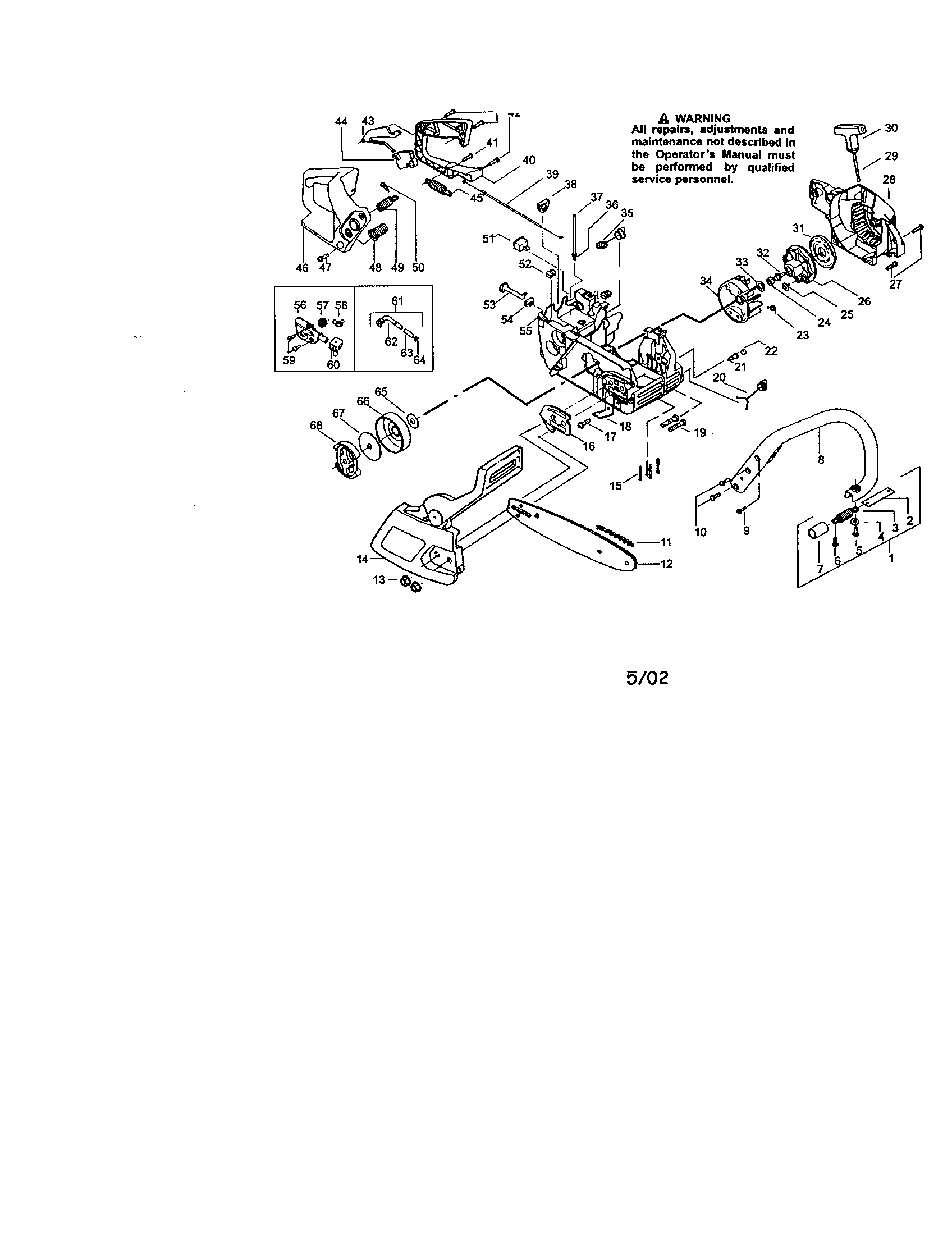 Craftsman 944411371 chassis/chain/bar diagram