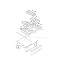 Frigidaire FGFB74BJBA top/drawer diagram