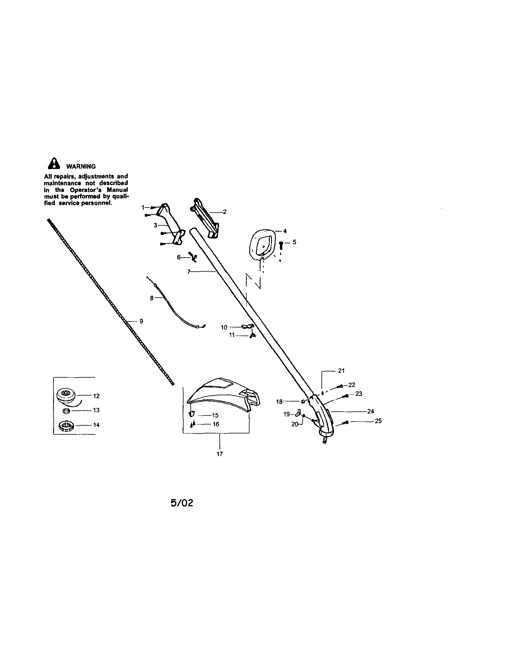 Craftsman 358795140 driveshaft housing diagram