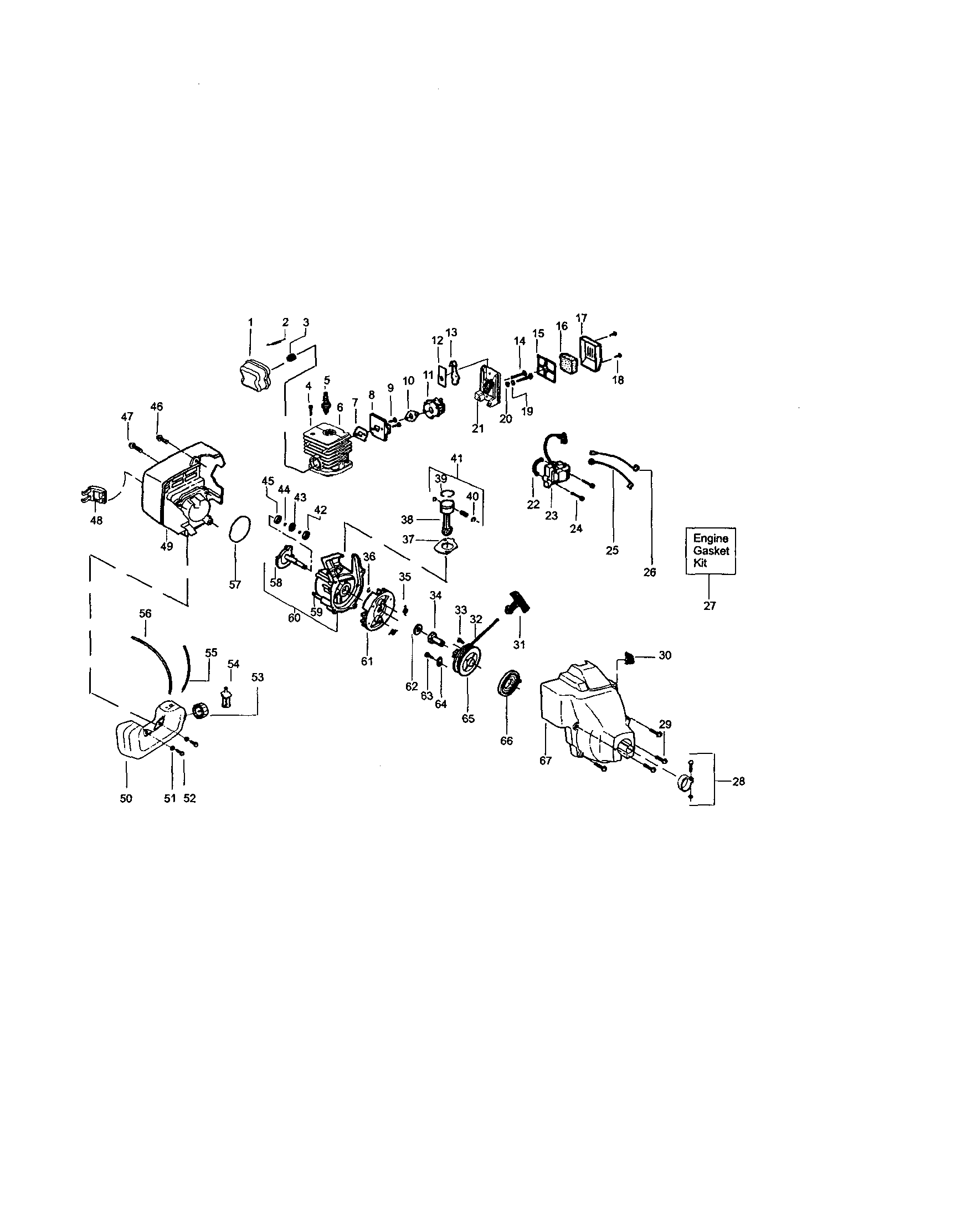 Craftsman 358795140 crankshaft/crankcase diagram