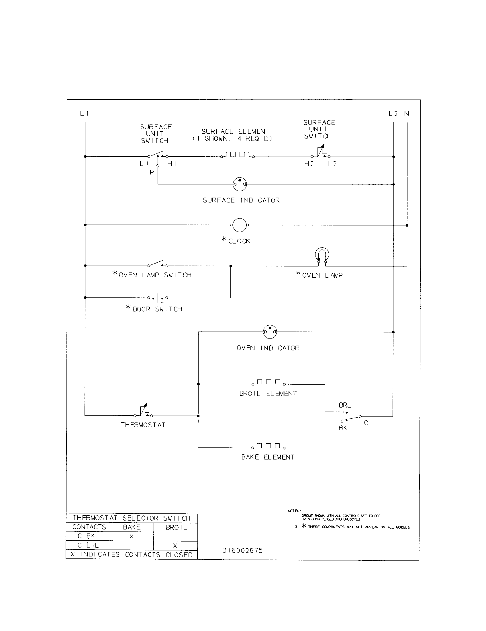 Frigidaire FEF316WGSB wiring diagram (ii) diagram