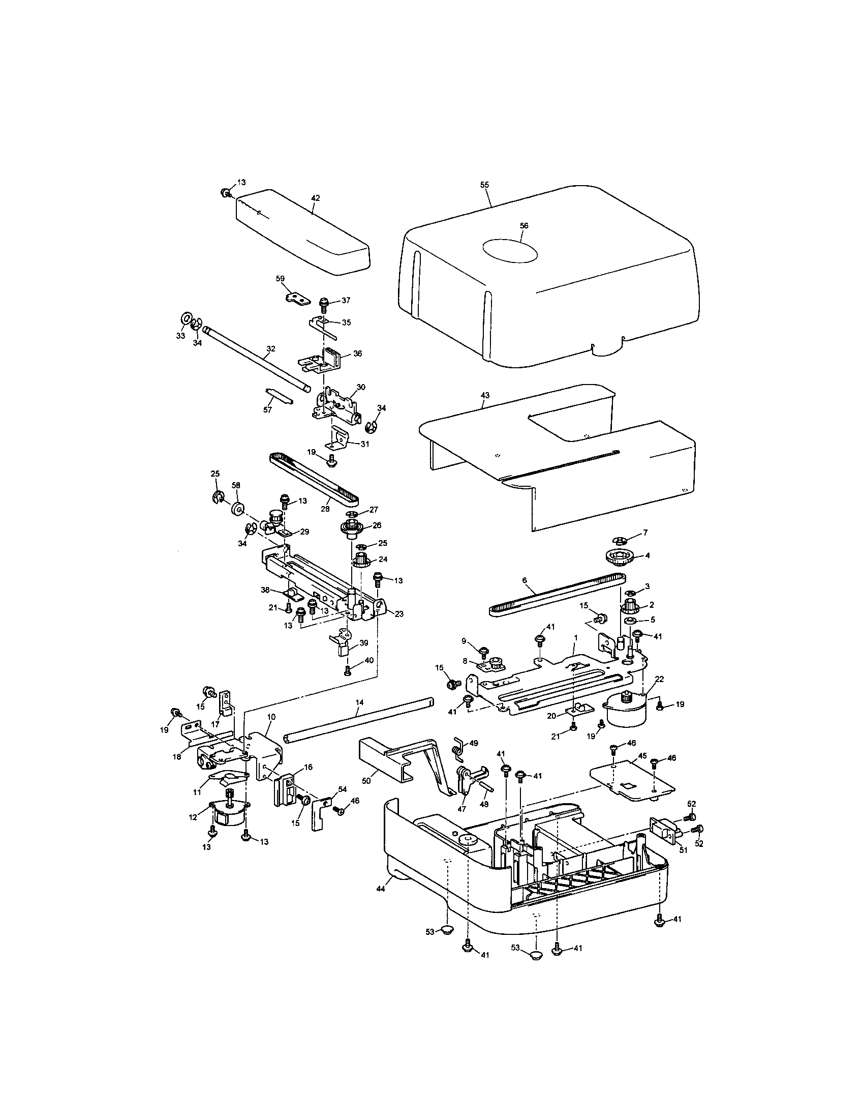 Brother PE-400D es unit cover/embroidery unit diagram