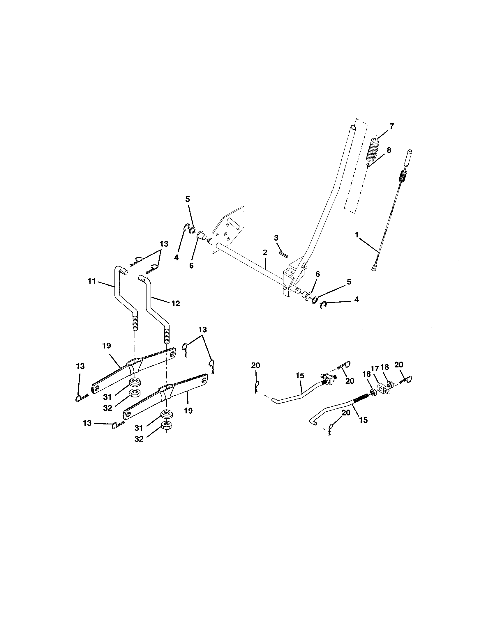 Craftsman 917271750 lift assembly diagram