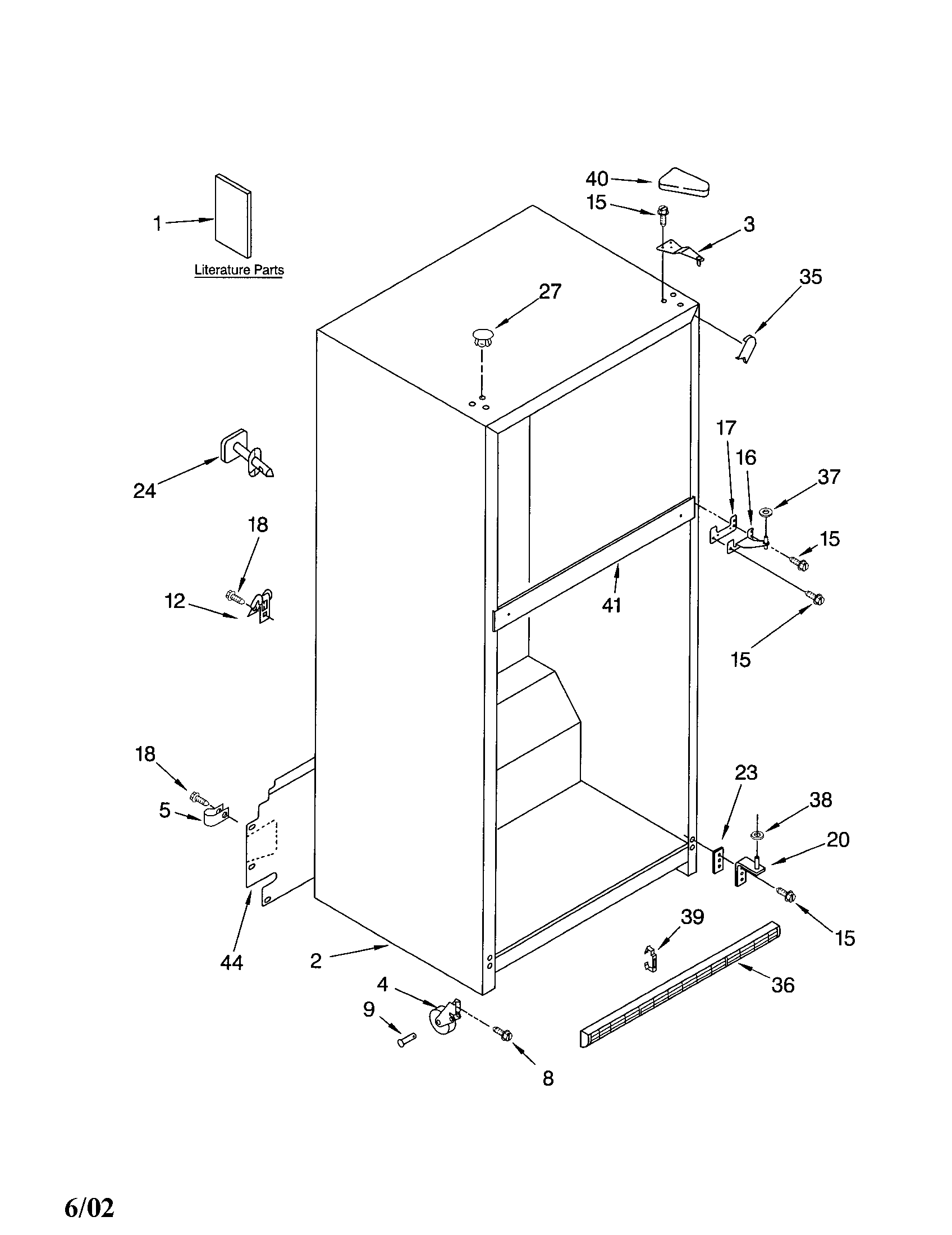 Kenmore 10670842102 cabinet diagram