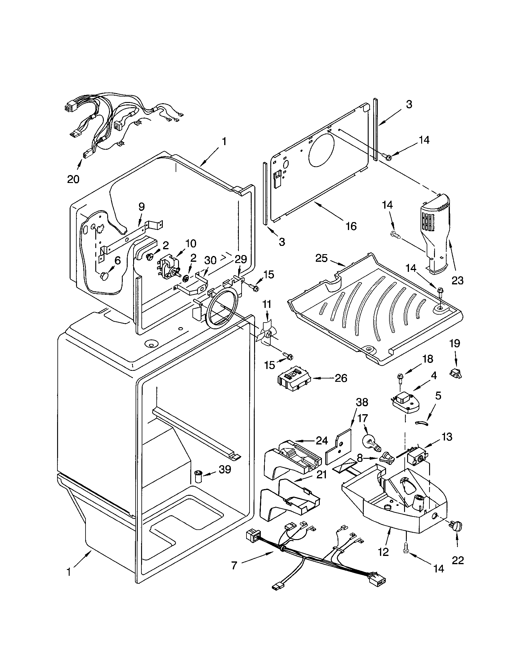 Kenmore 10670842102 liner diagram
