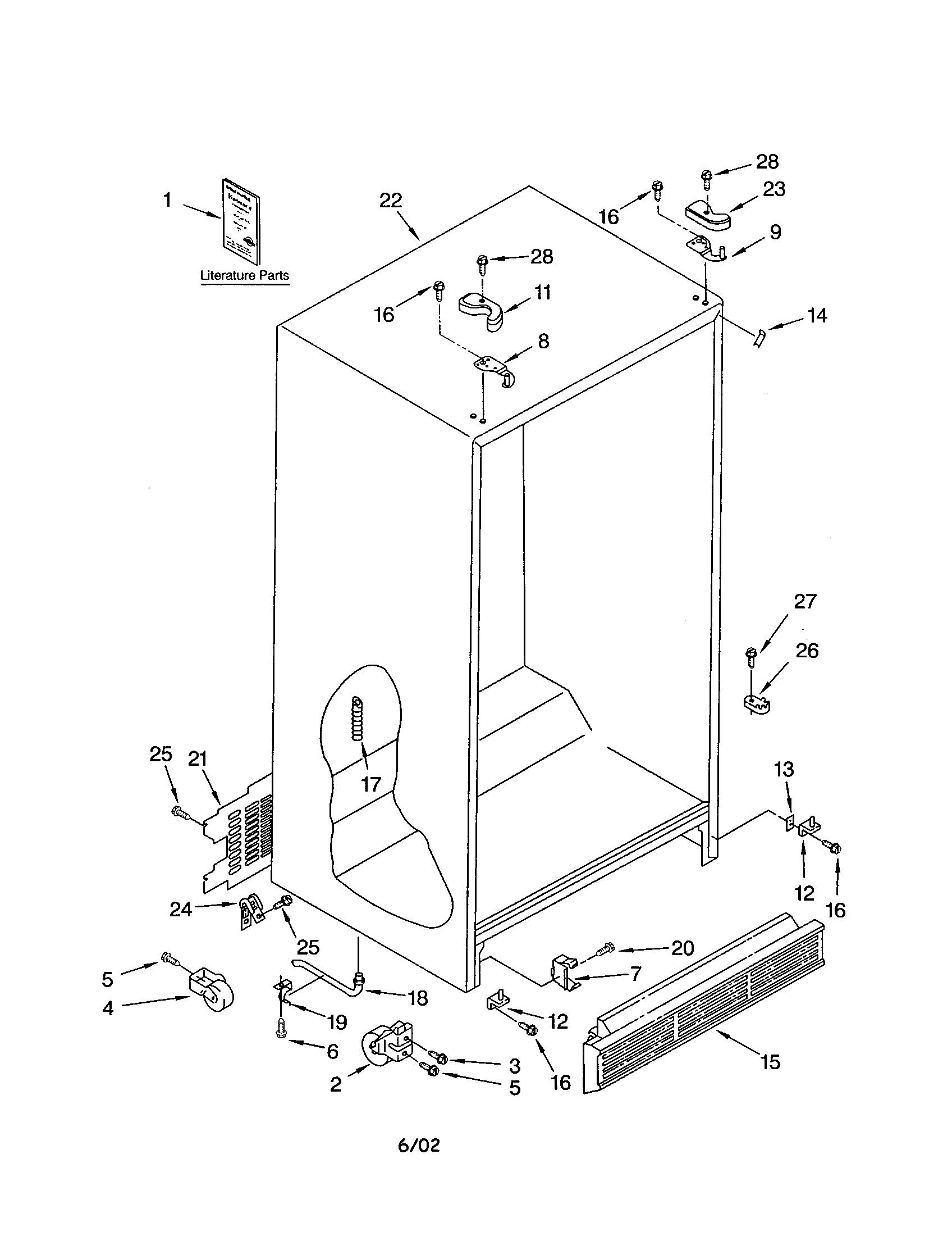 Kenmore 10641214101 cabinet diagram