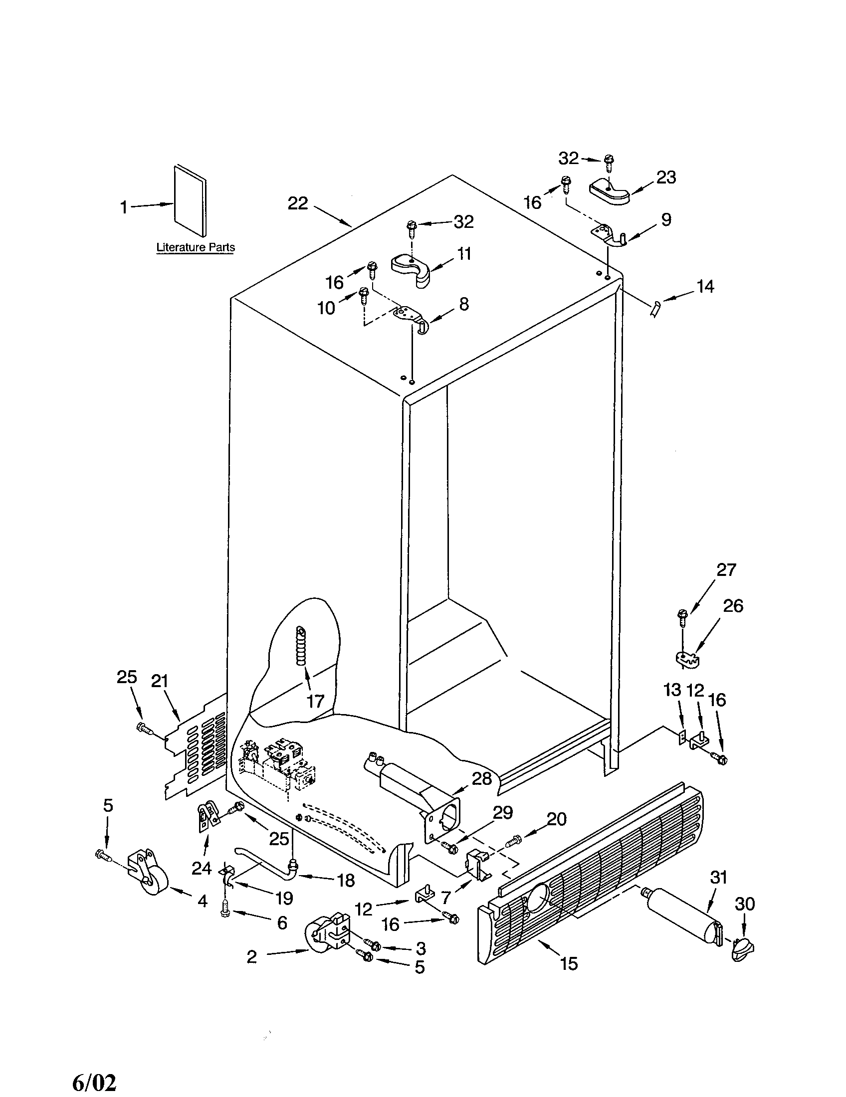 Kenmore 10651284201 cabinet diagram