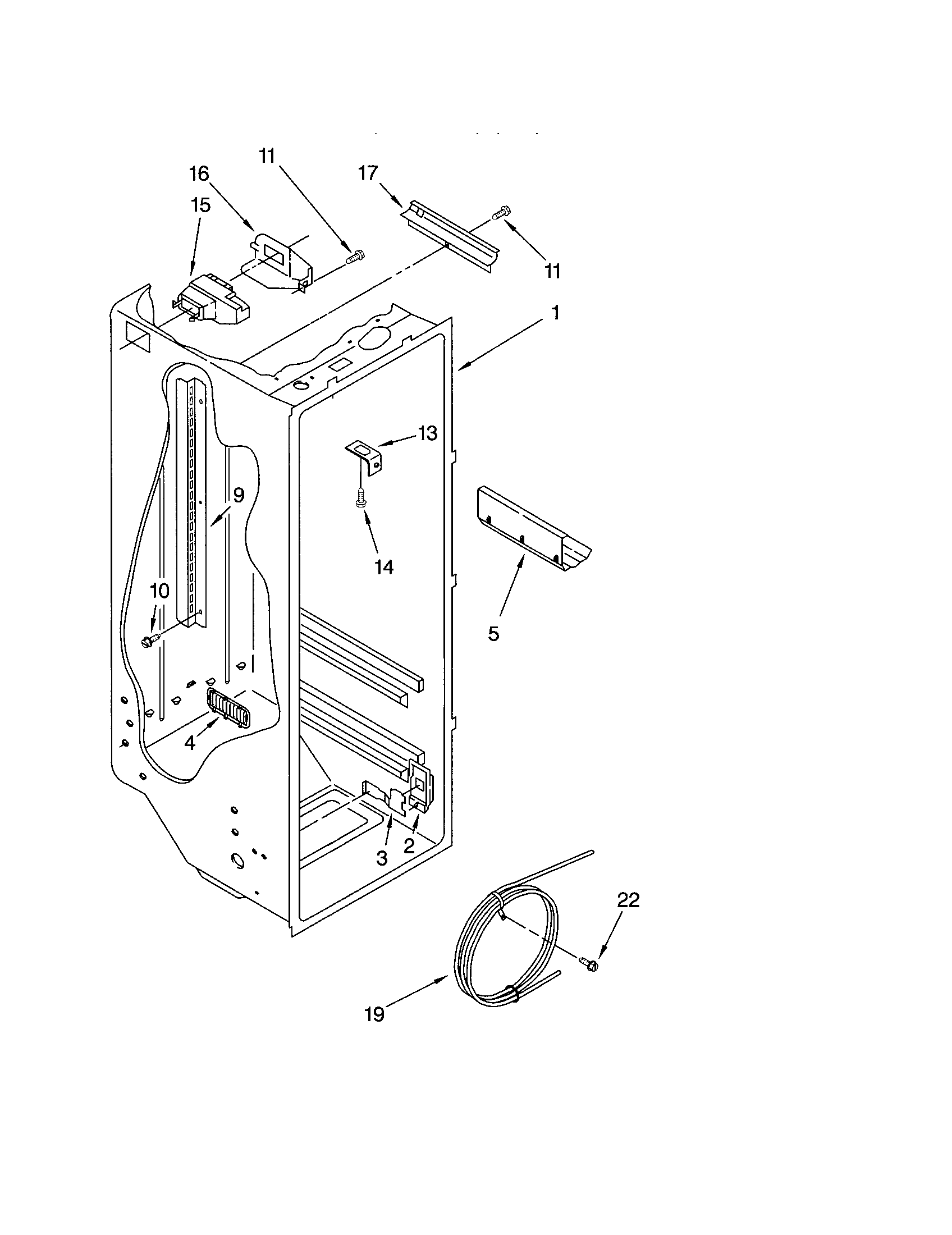 Kenmore 10651044101 refrigerator liner diagram