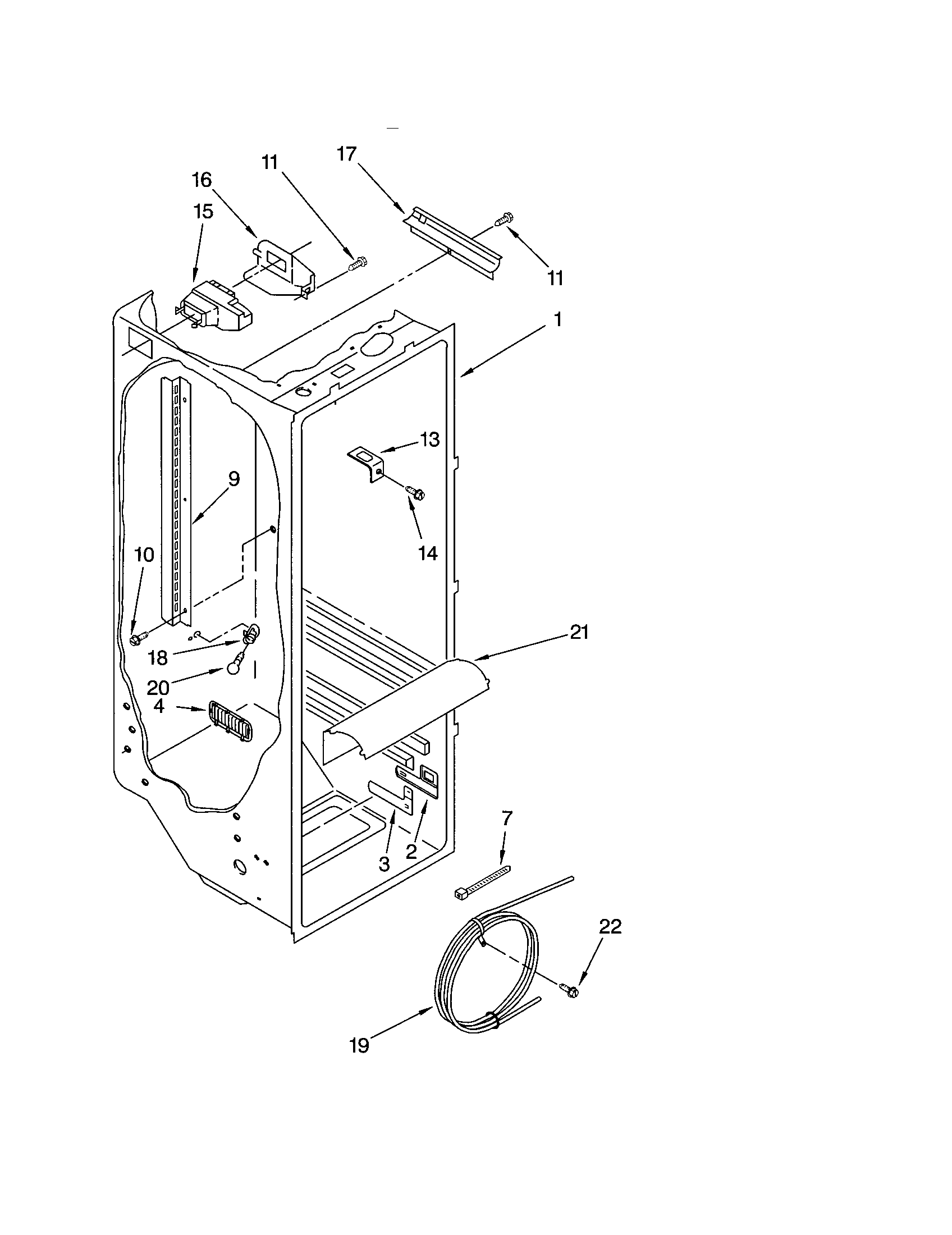 Kenmore 10652284202 refrigerator liner diagram