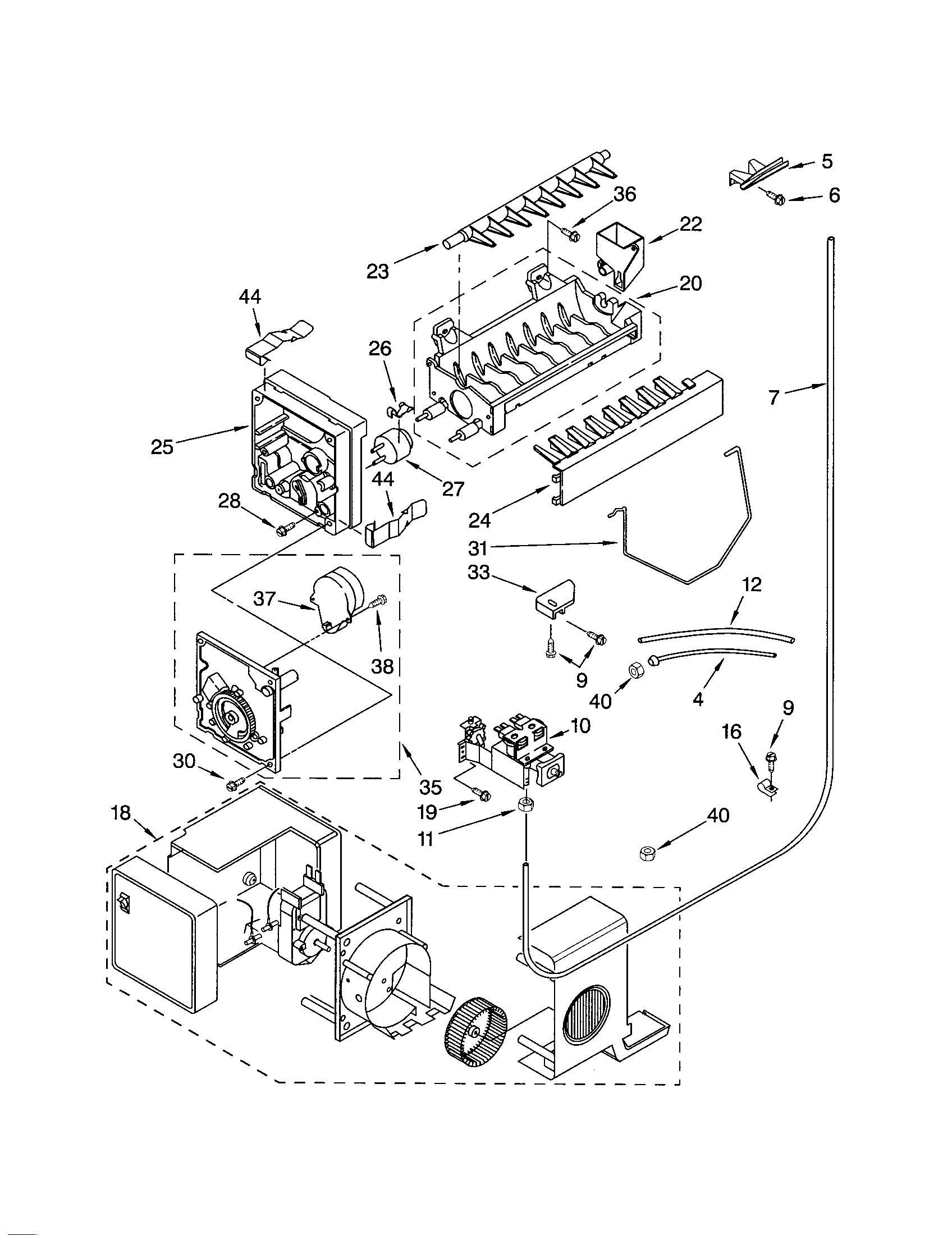 Kenmore 10652284202 icemaker diagram