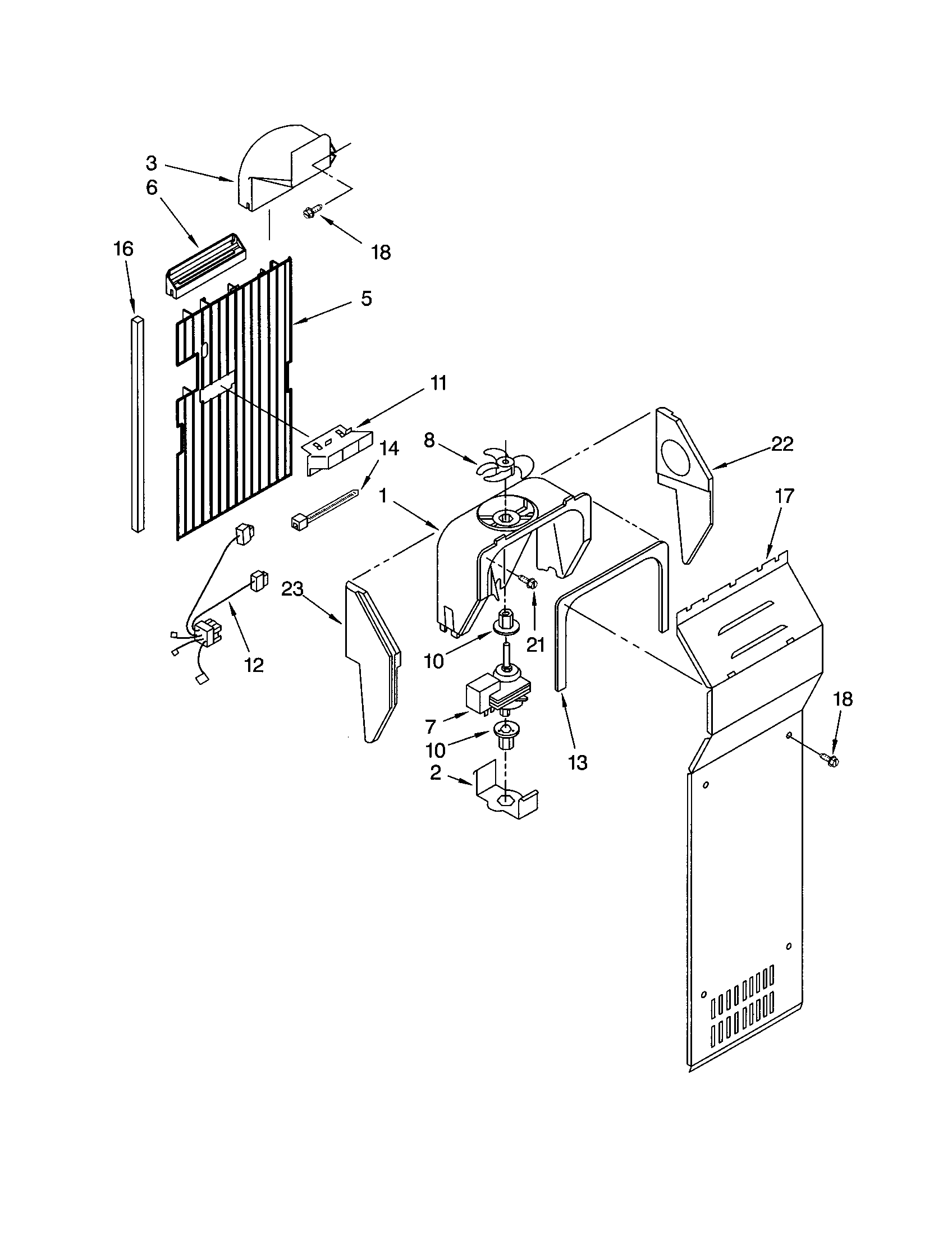 Kenmore 10651274201 air flow diagram