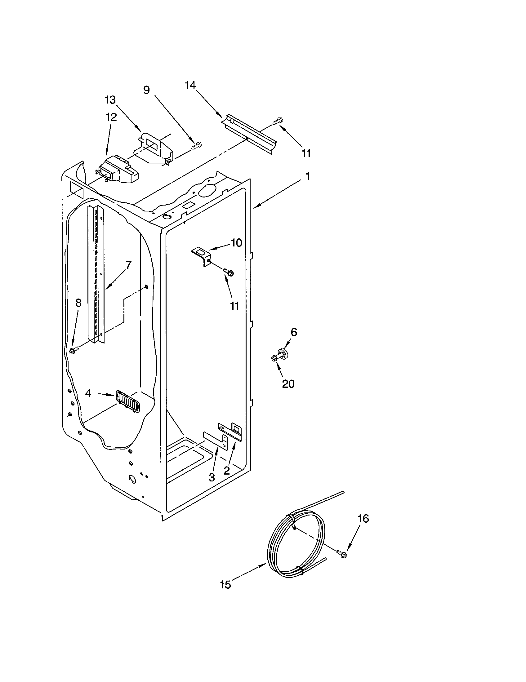 Kenmore 10652012101 refrigerator liner diagram