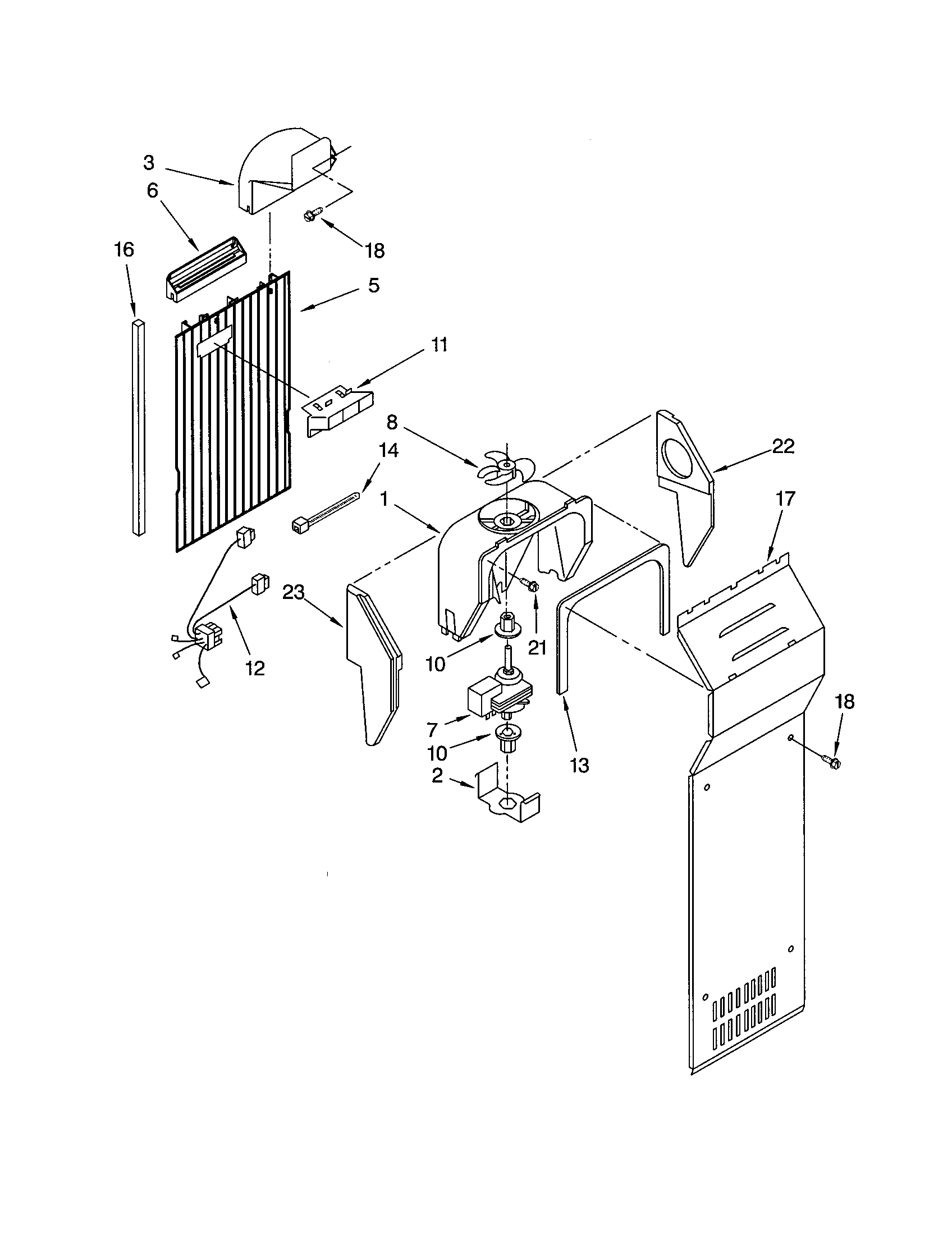 Kenmore 10652012101 air flow diagram