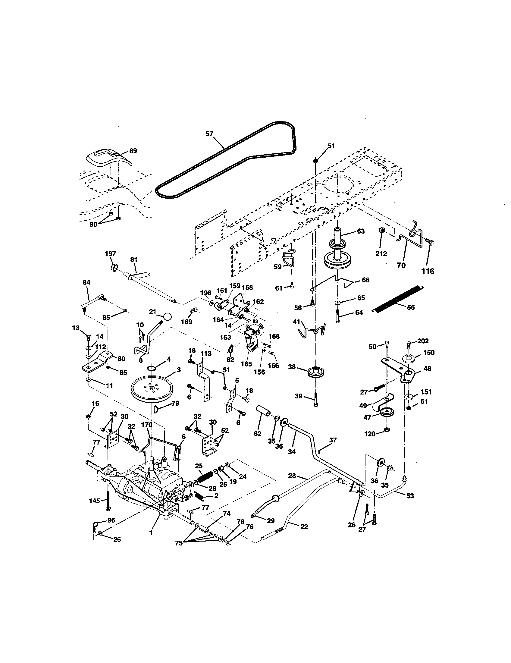 Craftsman 917271654 ground drive diagram