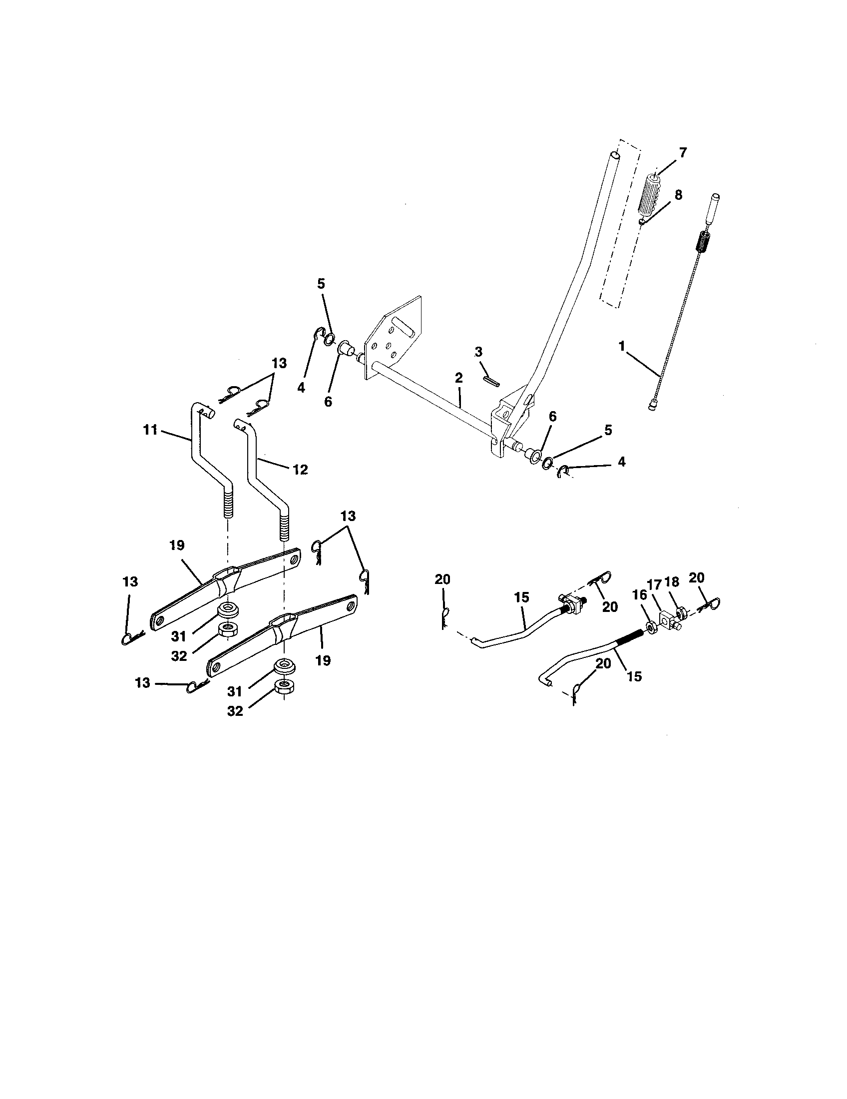 Craftsman 917271654 lift assembly diagram
