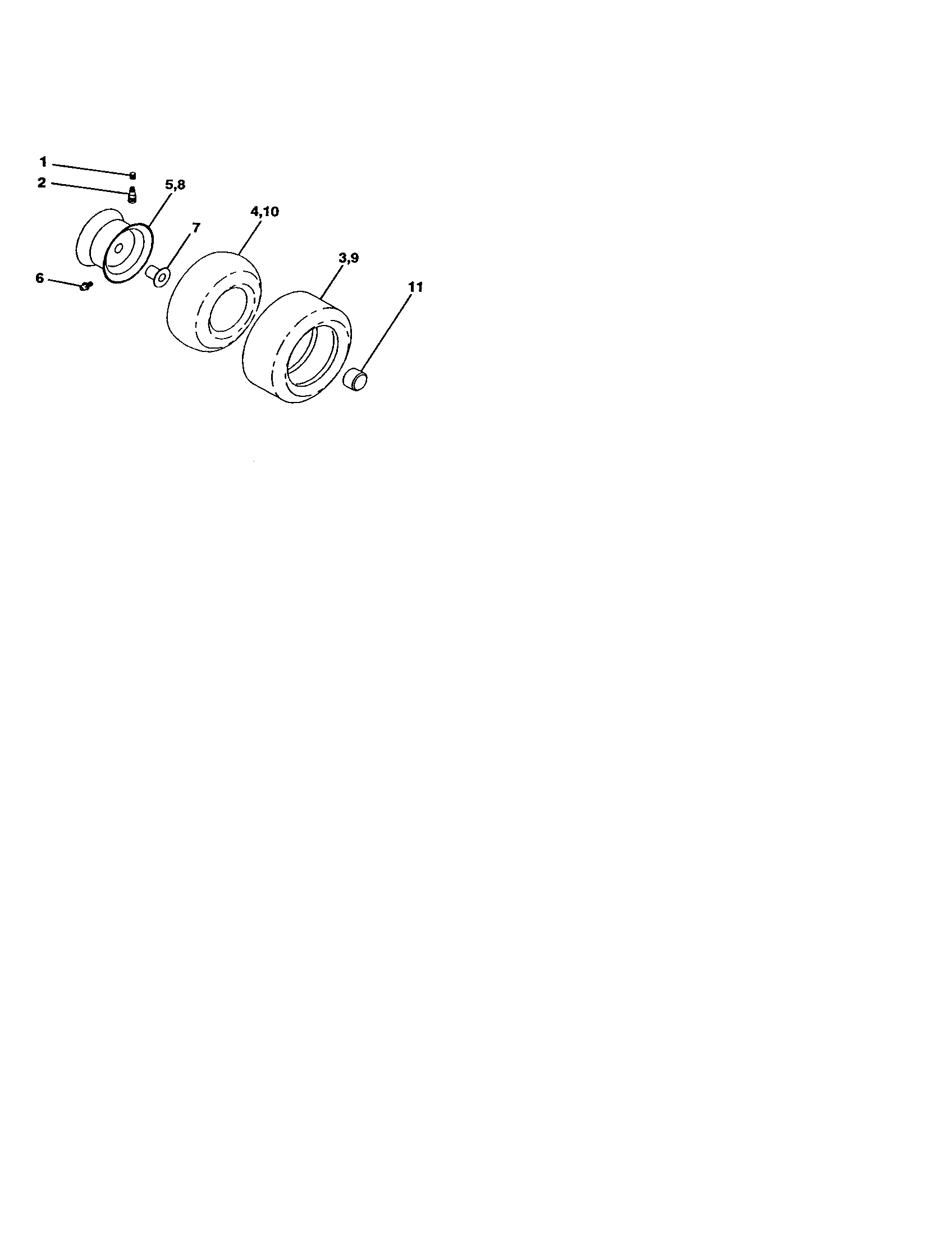 Craftsman 917271554 wheels and tires diagram