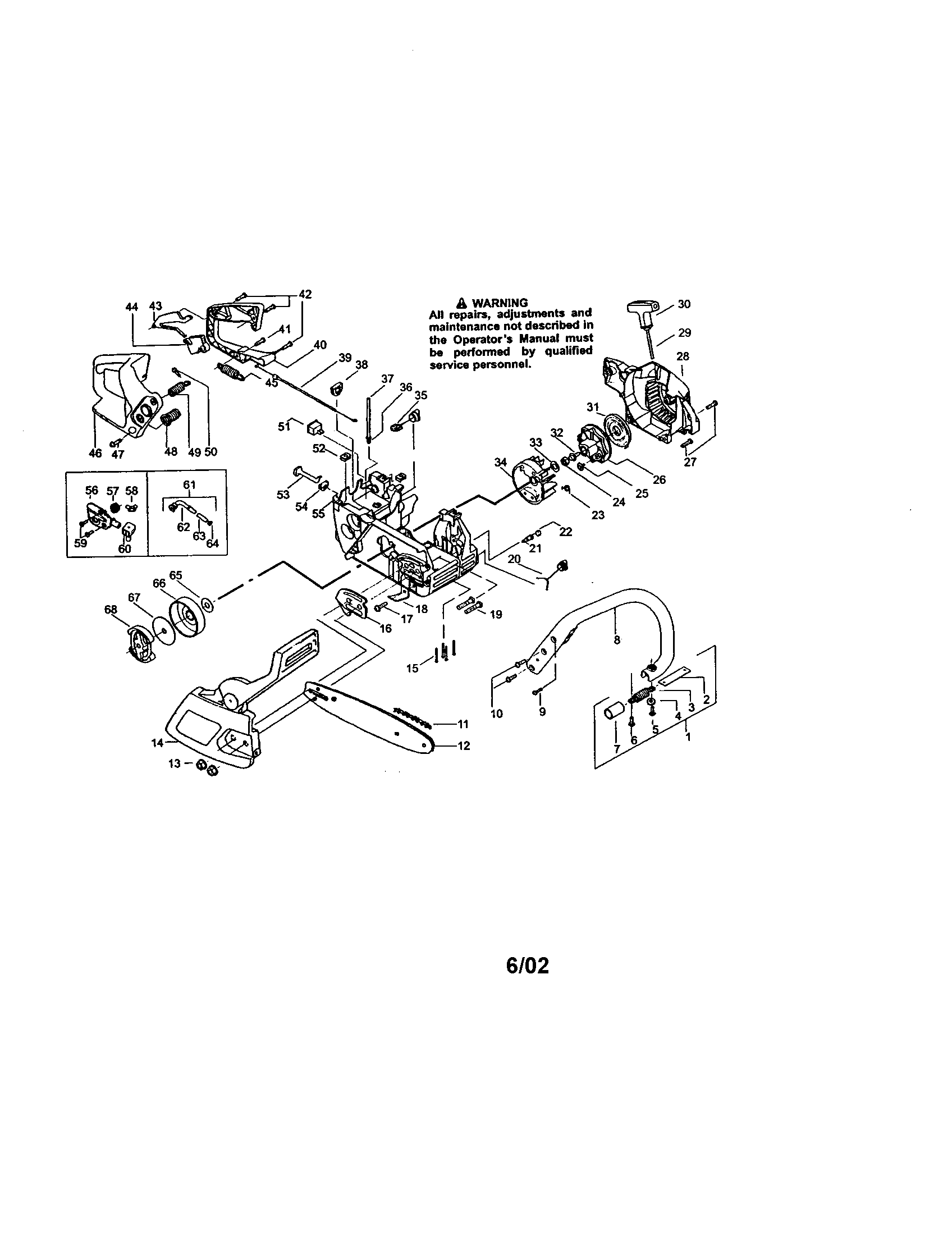 Craftsman 358350600 fan housing/chain/bar diagram