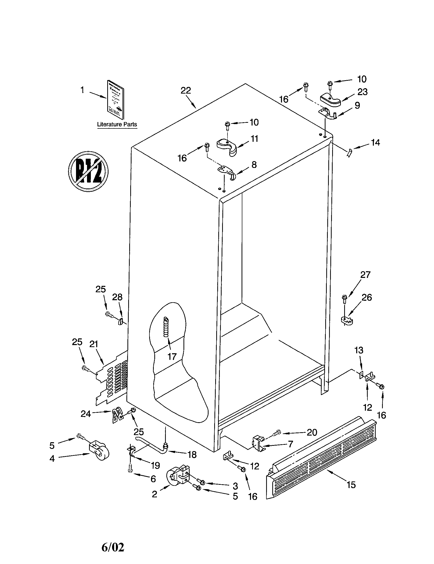 Kenmore 10641014101 cabinet diagram