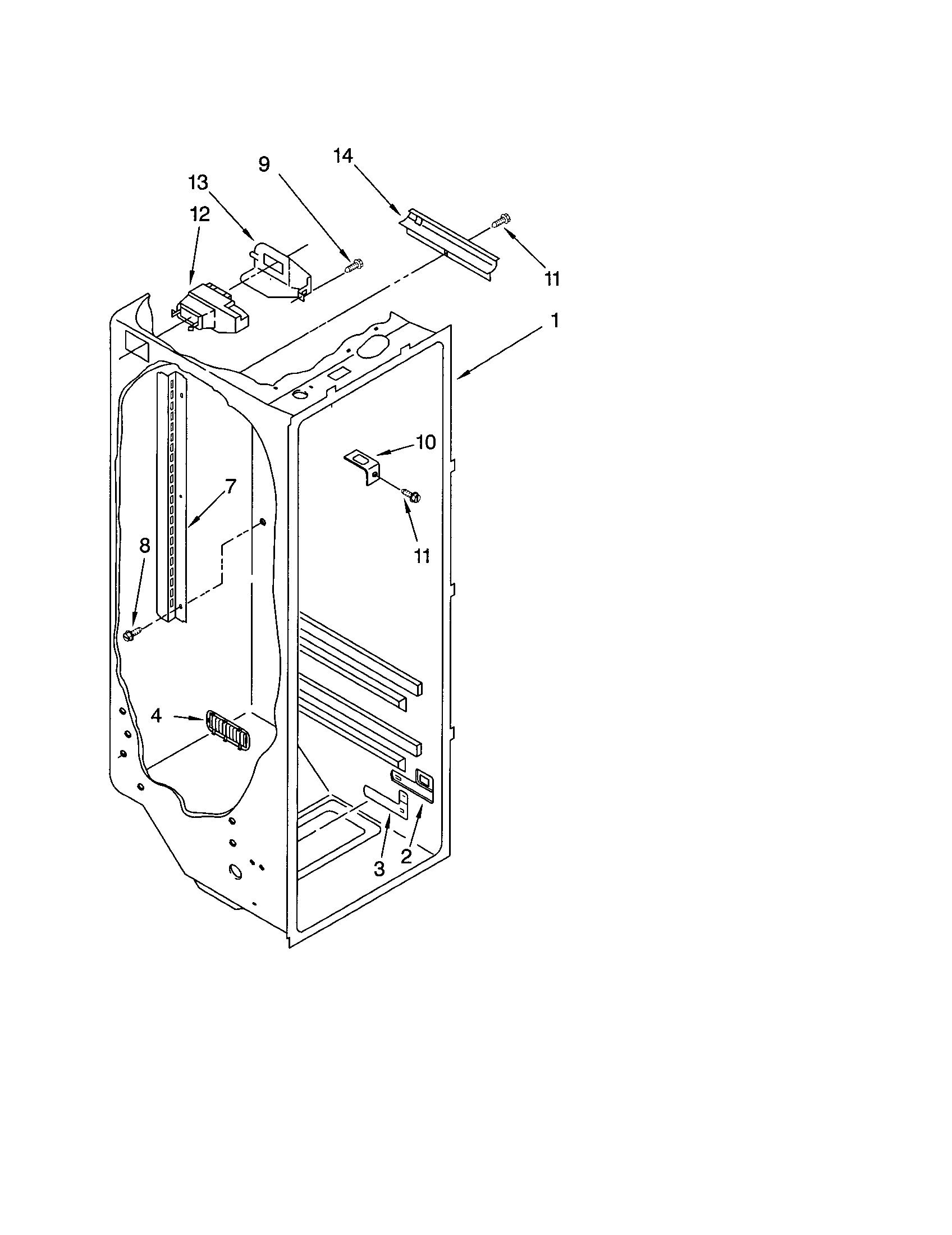 Kenmore 10641014101 refrigerator liner diagram