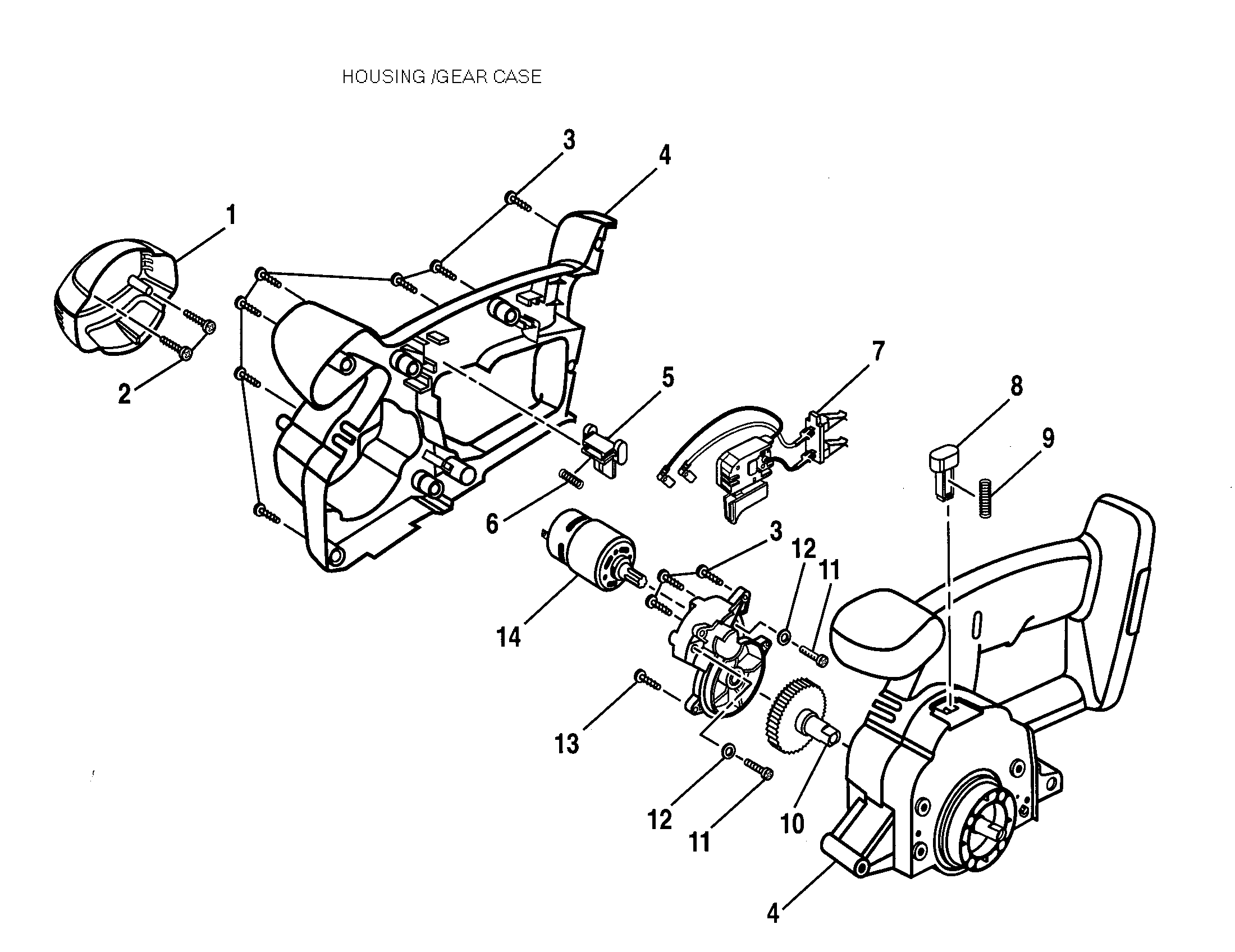 Craftsman 973112930 housing/gear case diagram