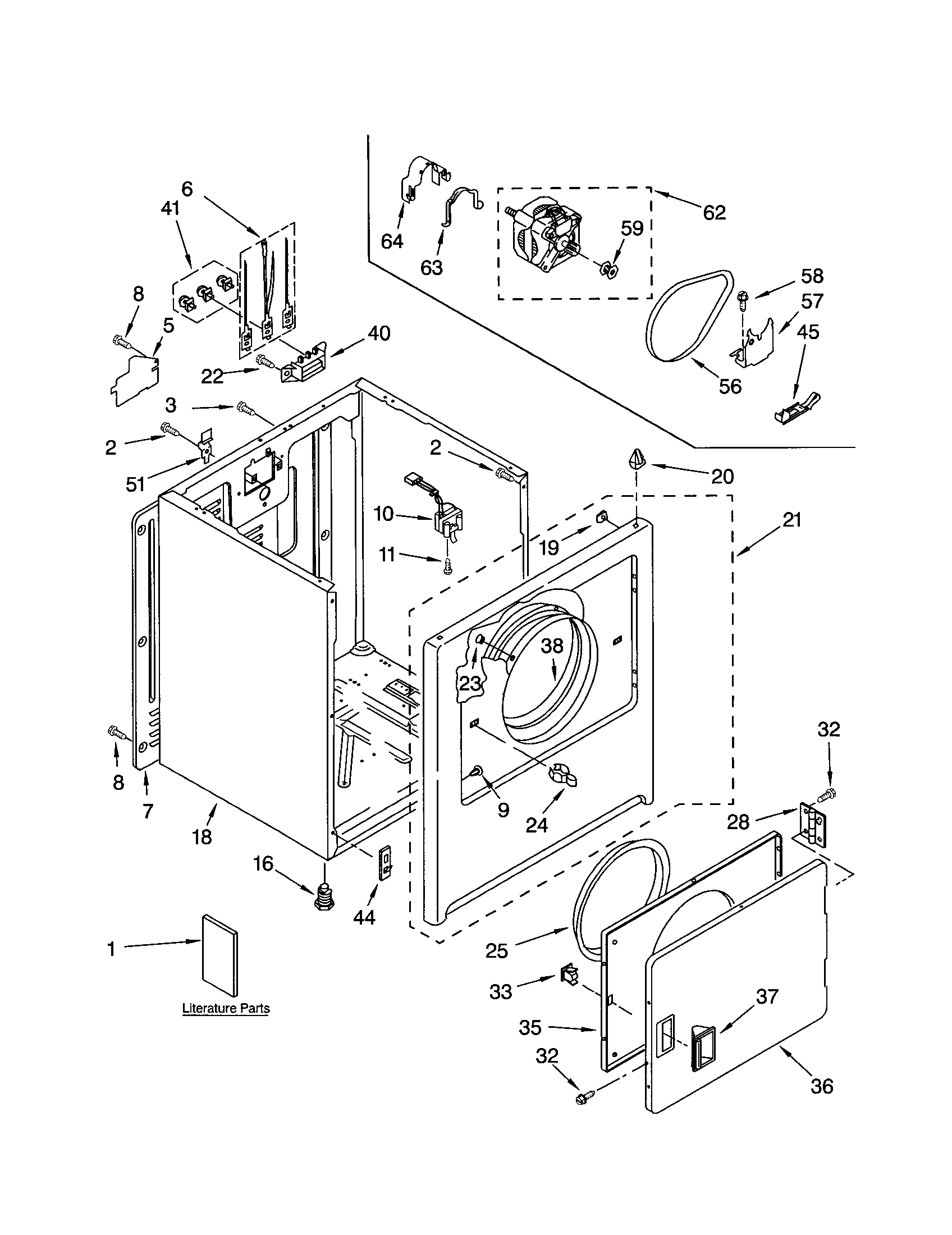 Kenmore 11064202200 cabinet diagram