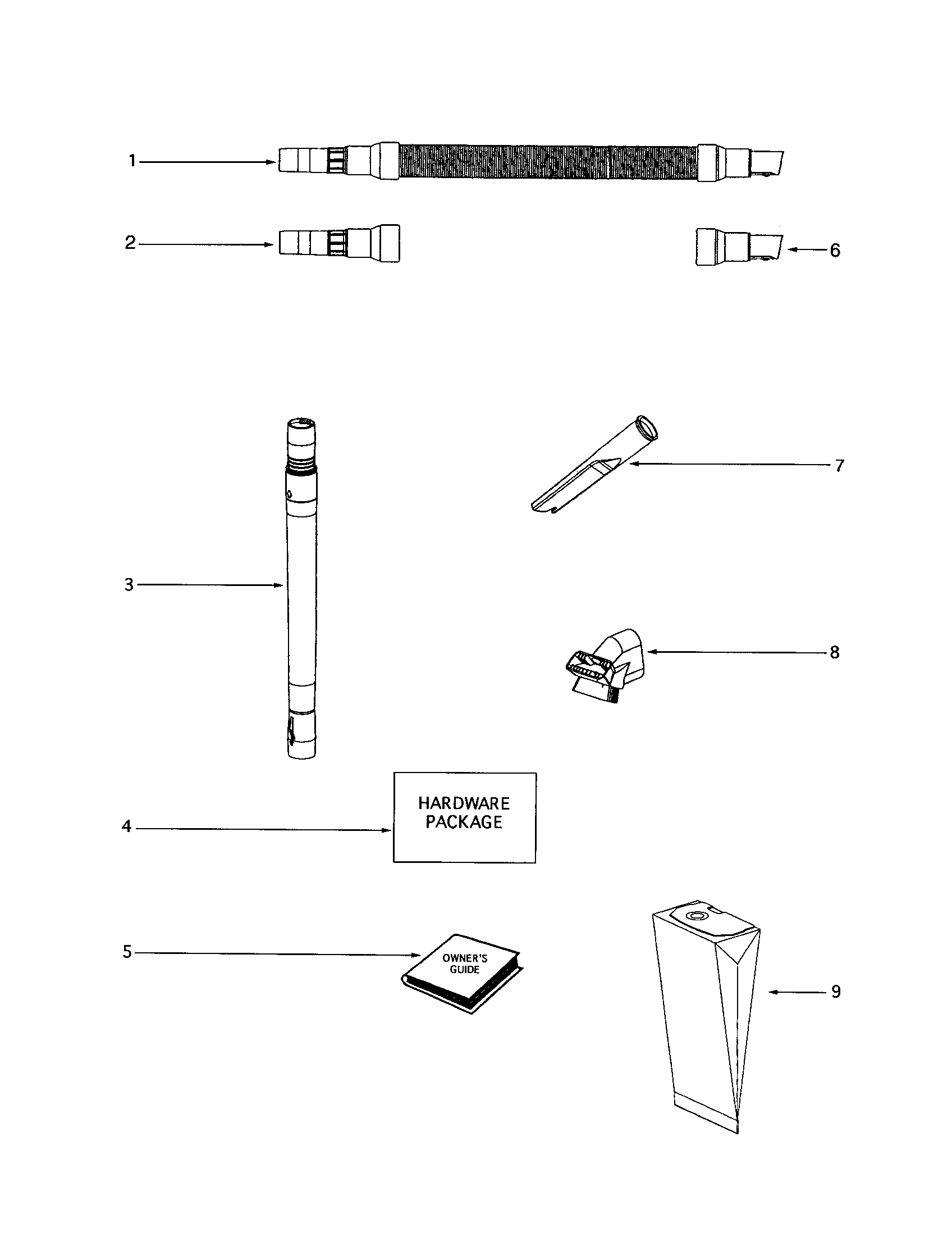 Eureka 4335FT-1 hose diagram