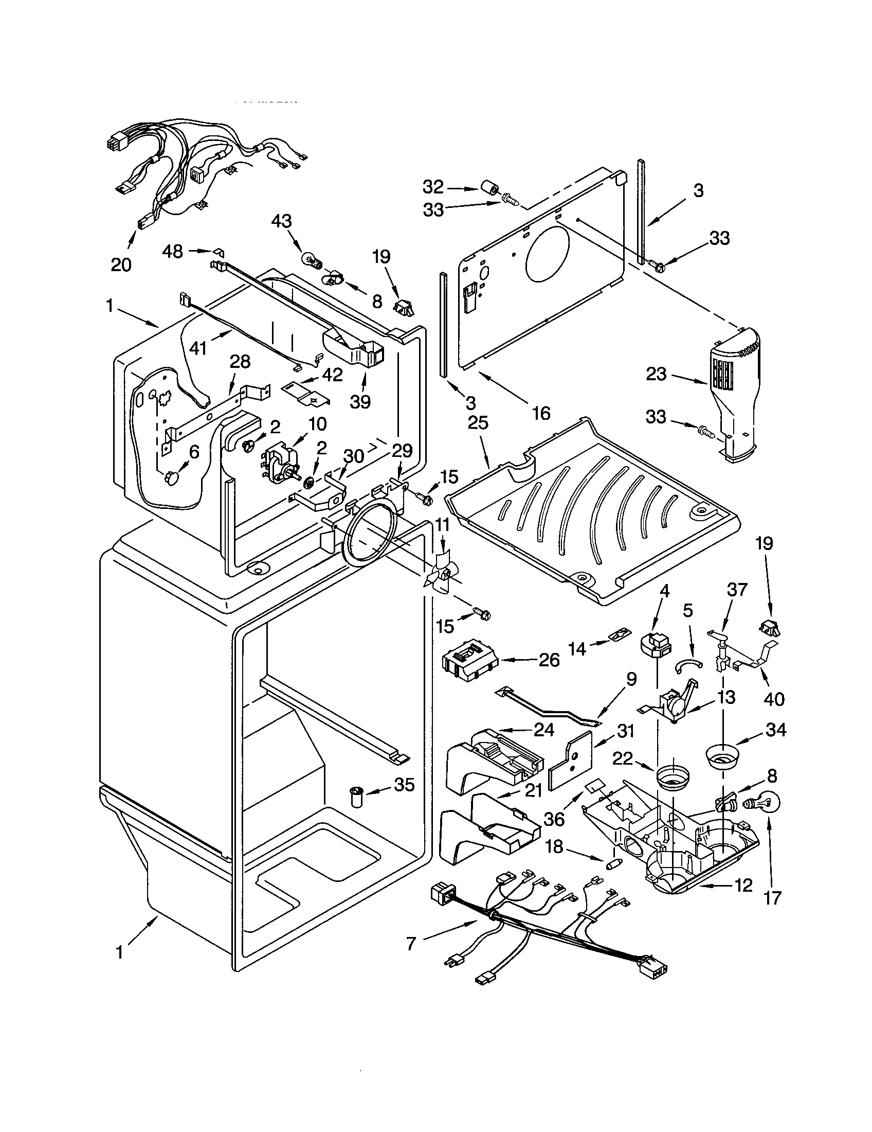 Kenmore 10661194101 liner diagram