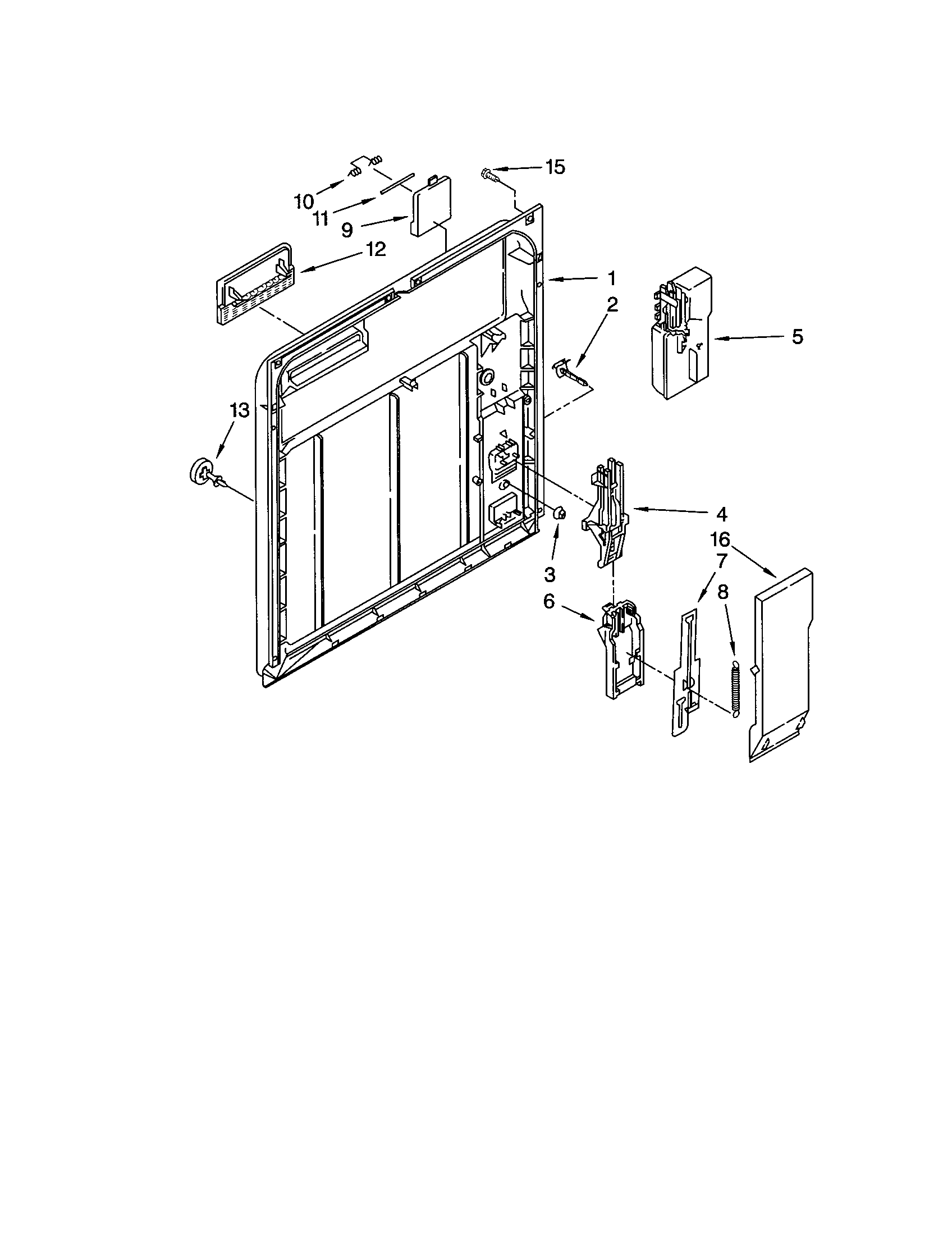 Kenmore 110723120 inner door diagram