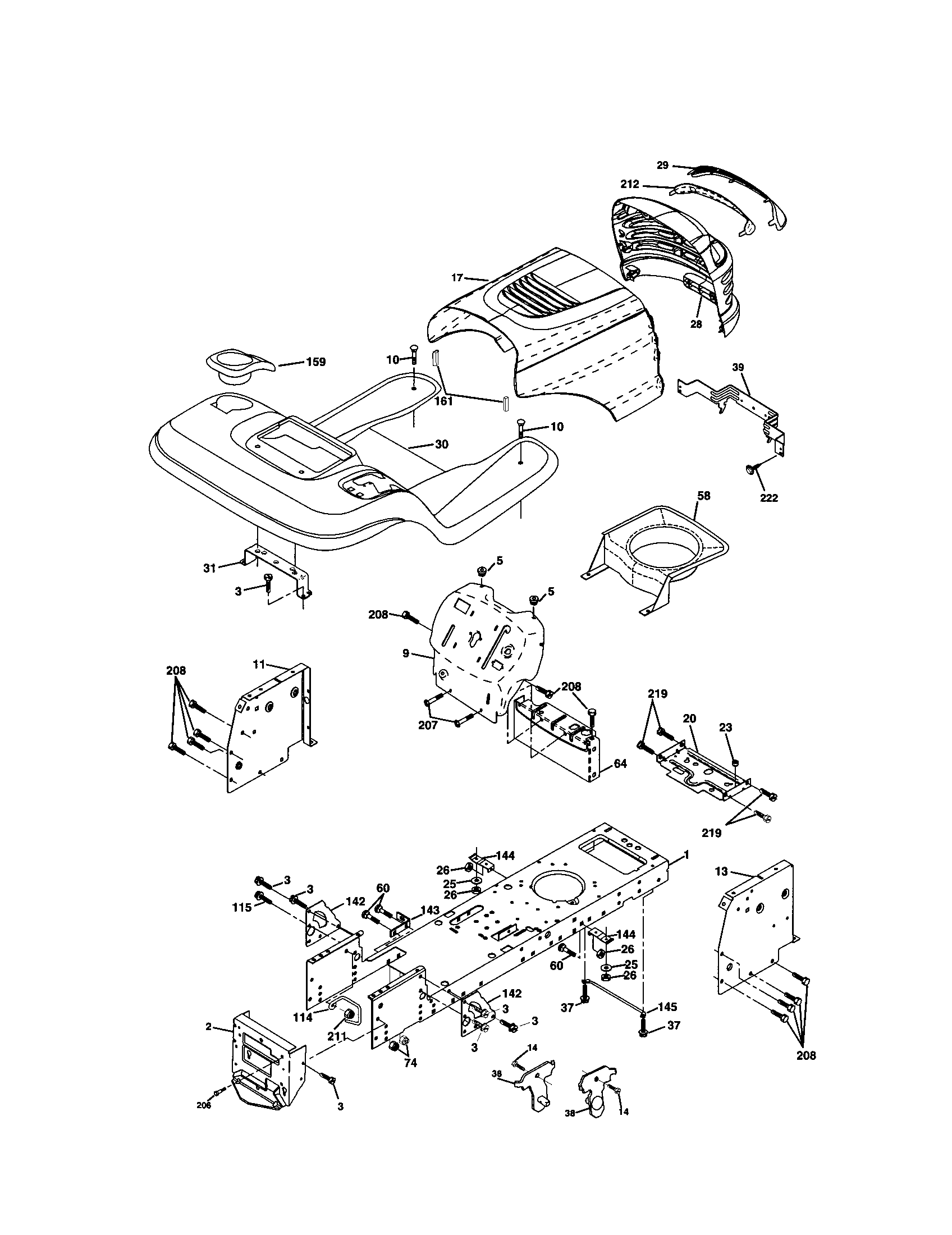 Craftsman 917272454 chassis/enclosures diagram
