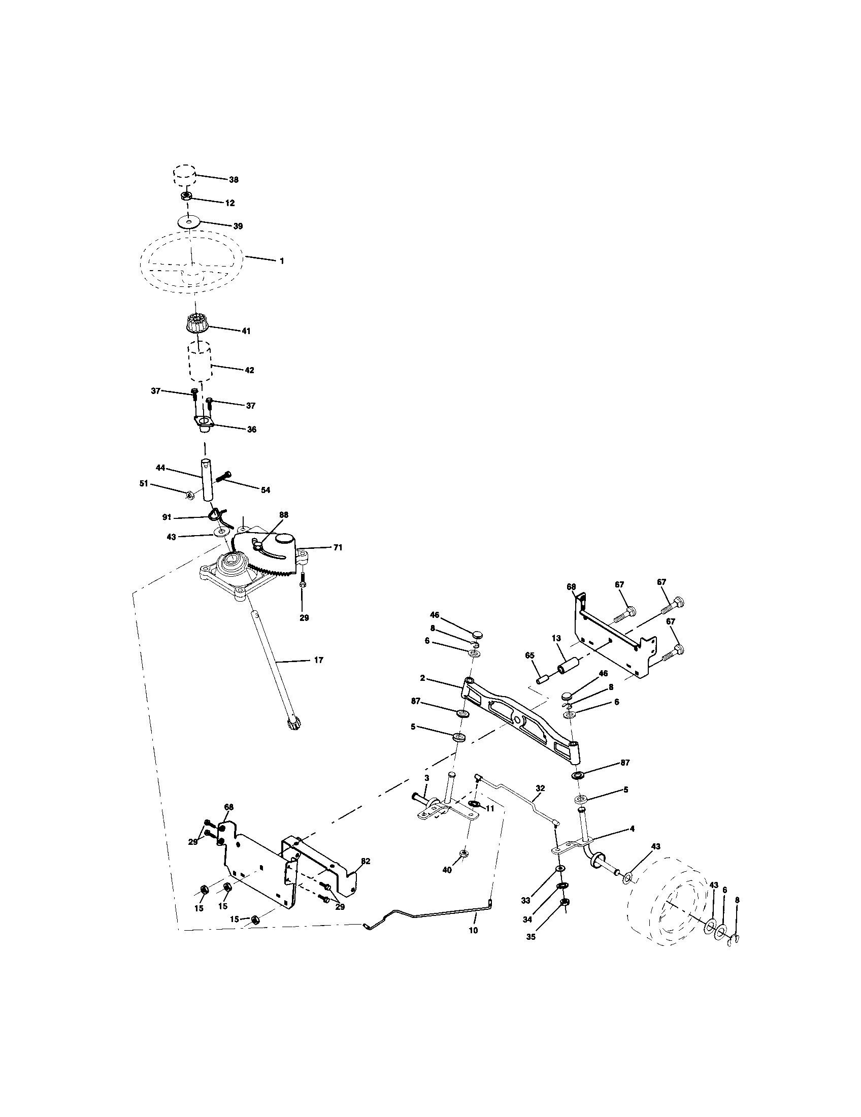 Craftsman 917272454 steering diagram
