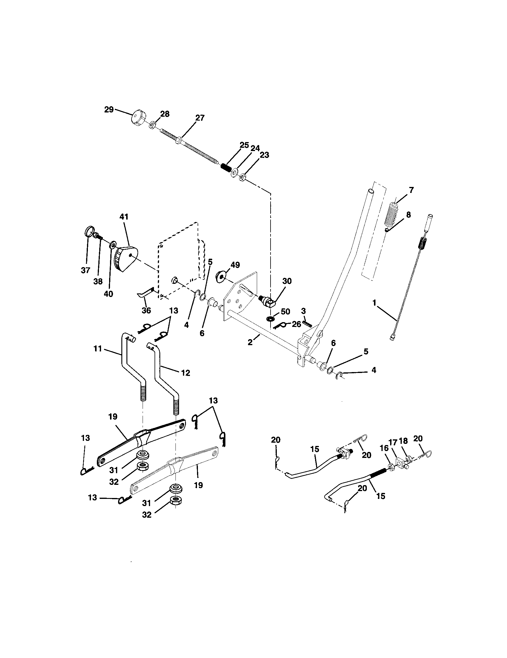Craftsman 917272454 lift assembly diagram
