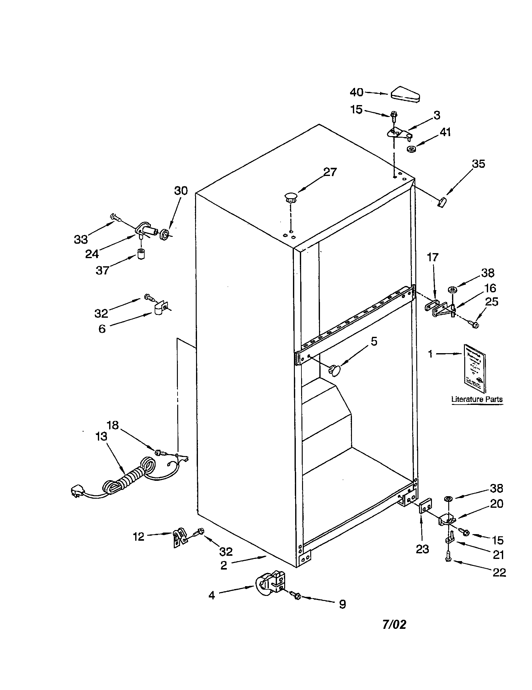 Kenmore 1069354281 cabinet diagram