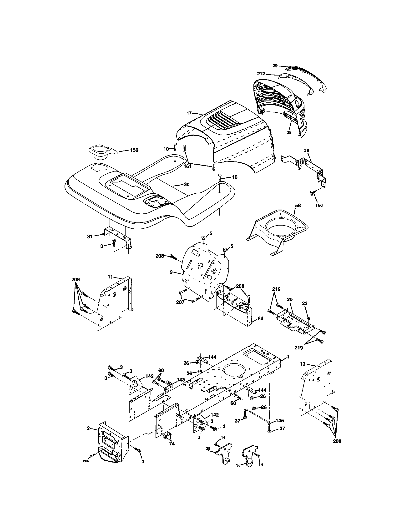 Craftsman 917272464 chassis and enclosures diagram