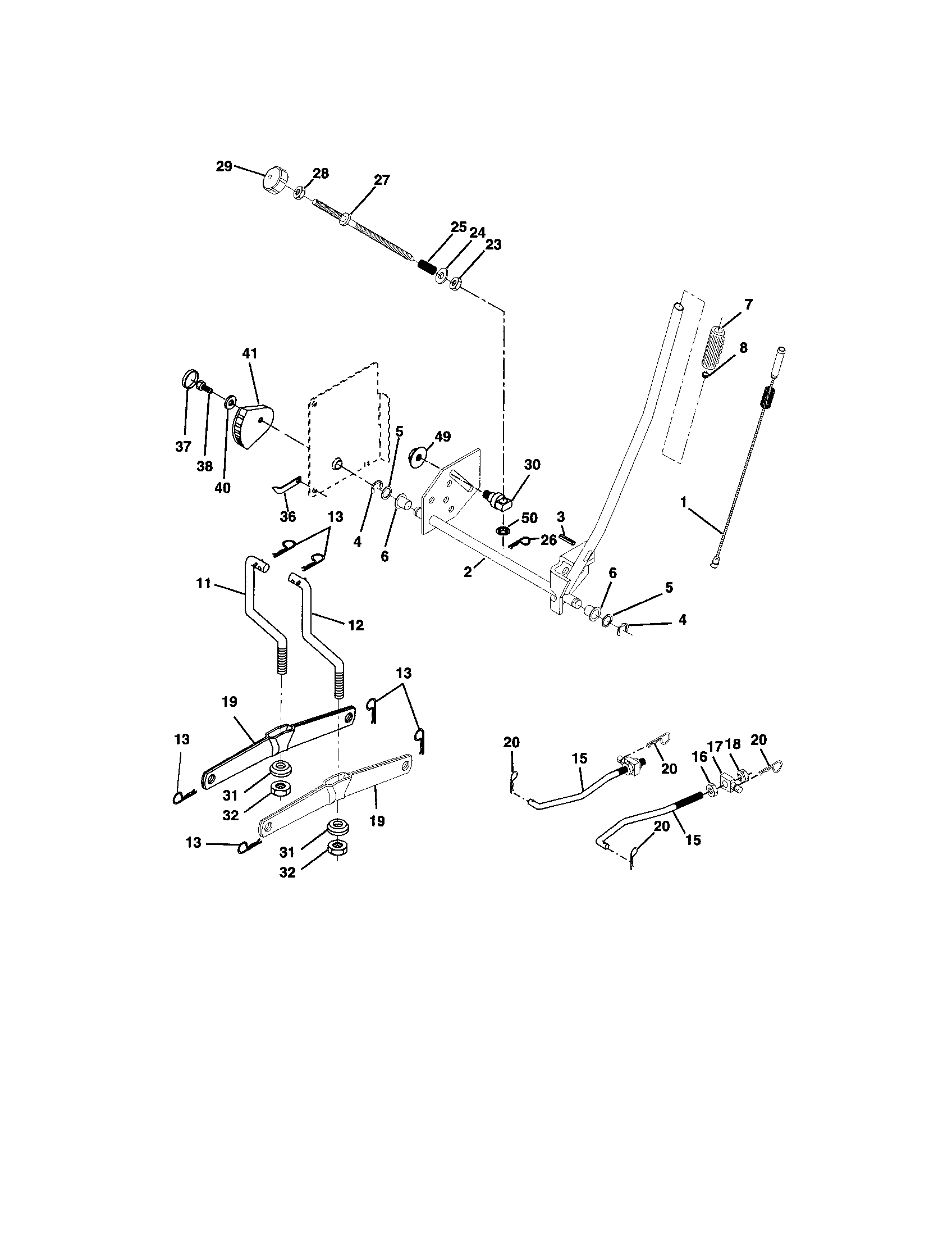 Craftsman 917272464 lift assembly diagram