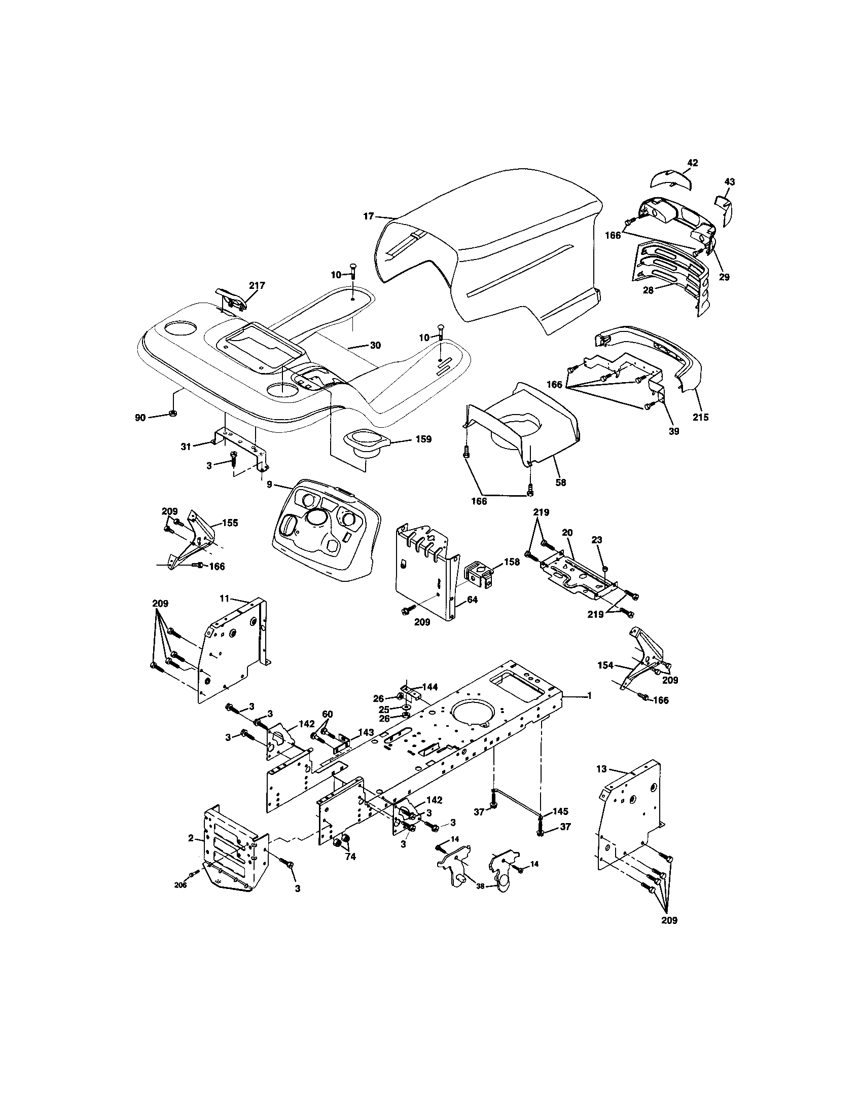 Craftsman 917272265 chassis and enclosures diagram