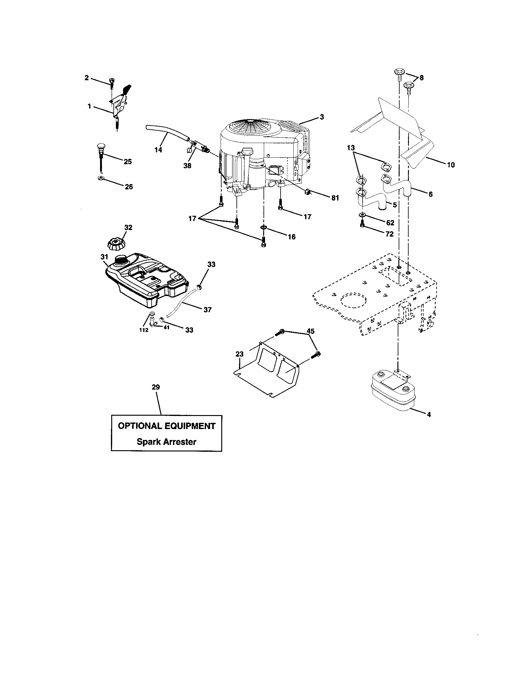 Craftsman 917272265 engine diagram